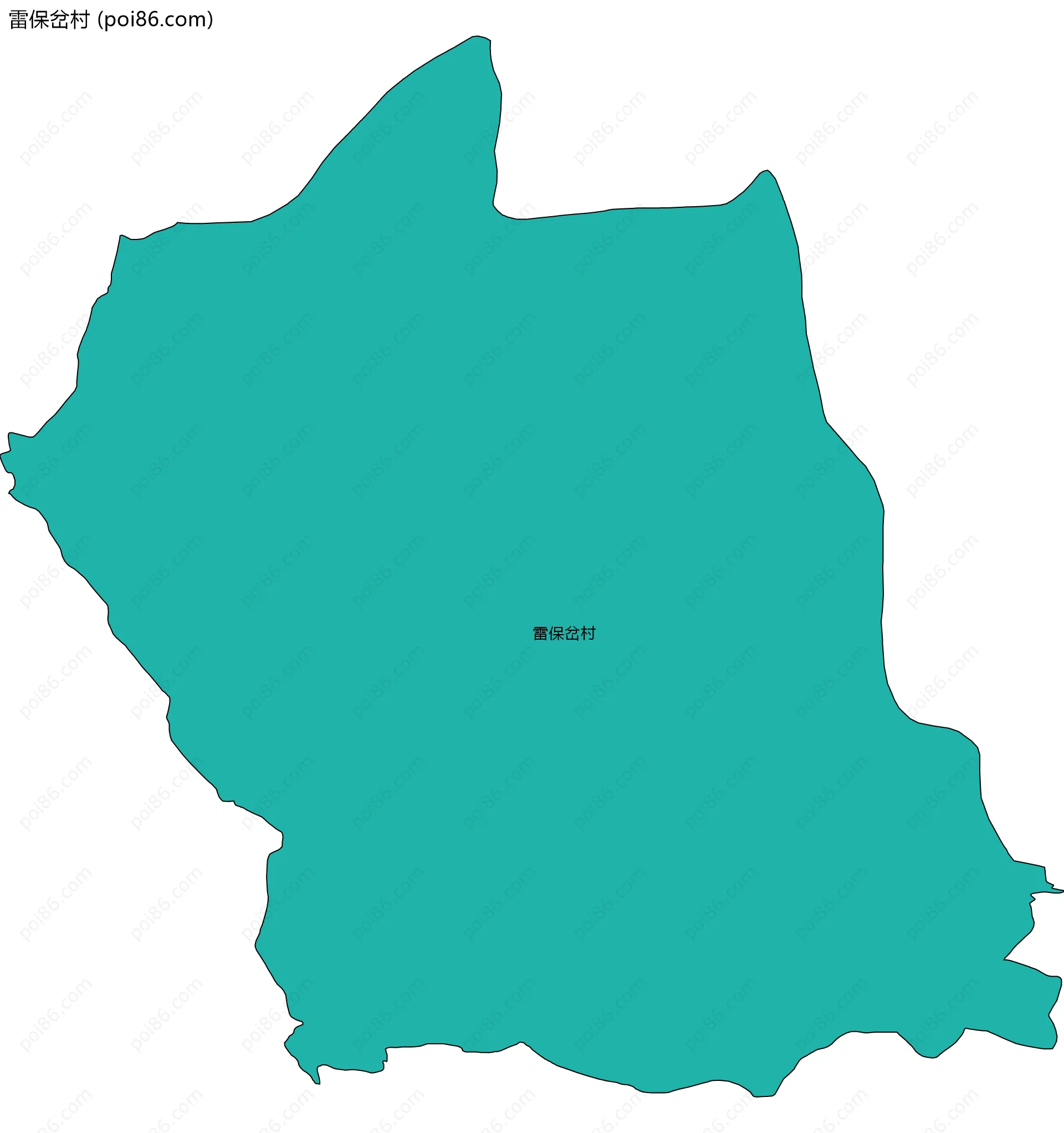 雷保岔村边界地图