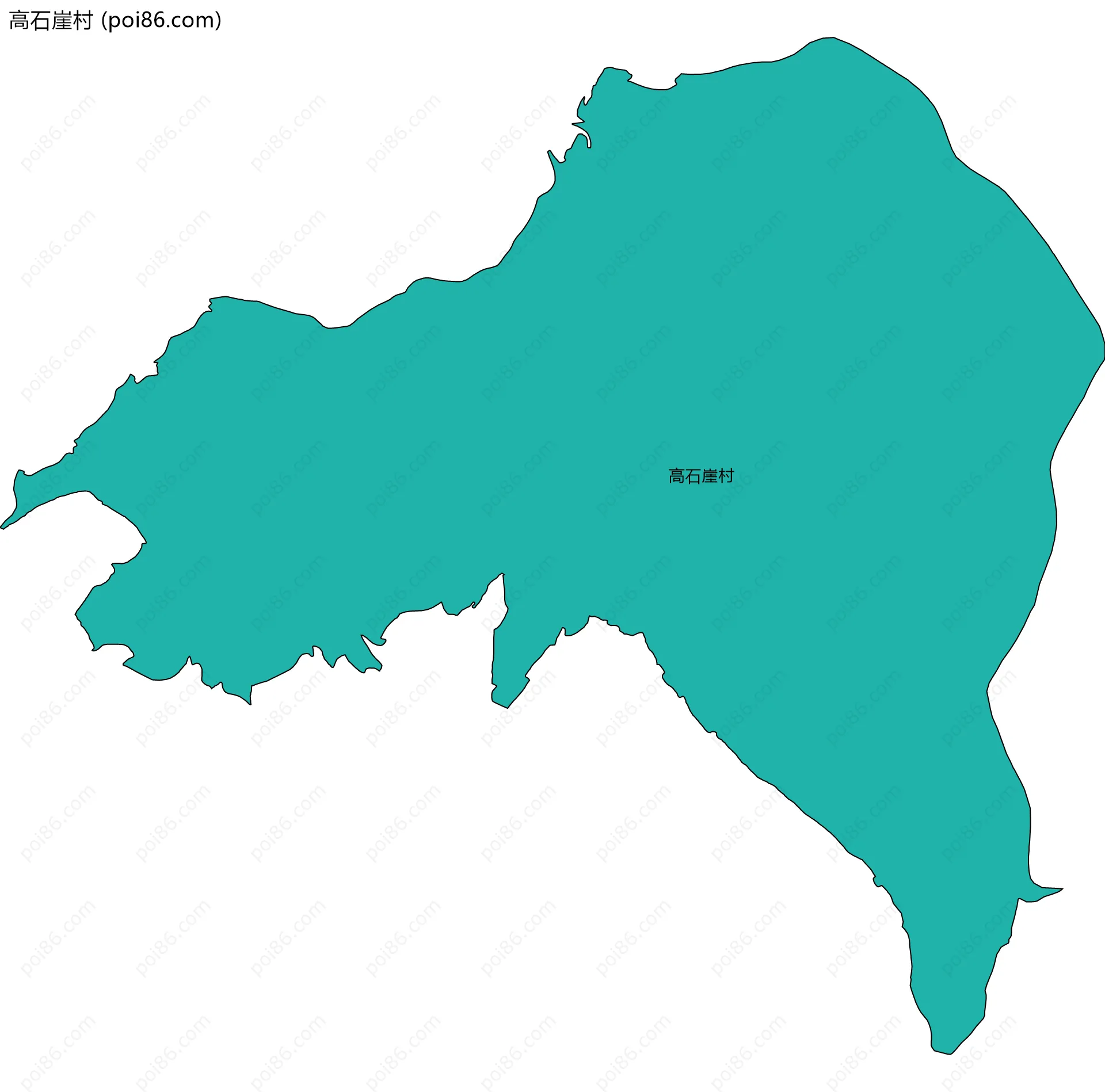 高石崖村边界地图