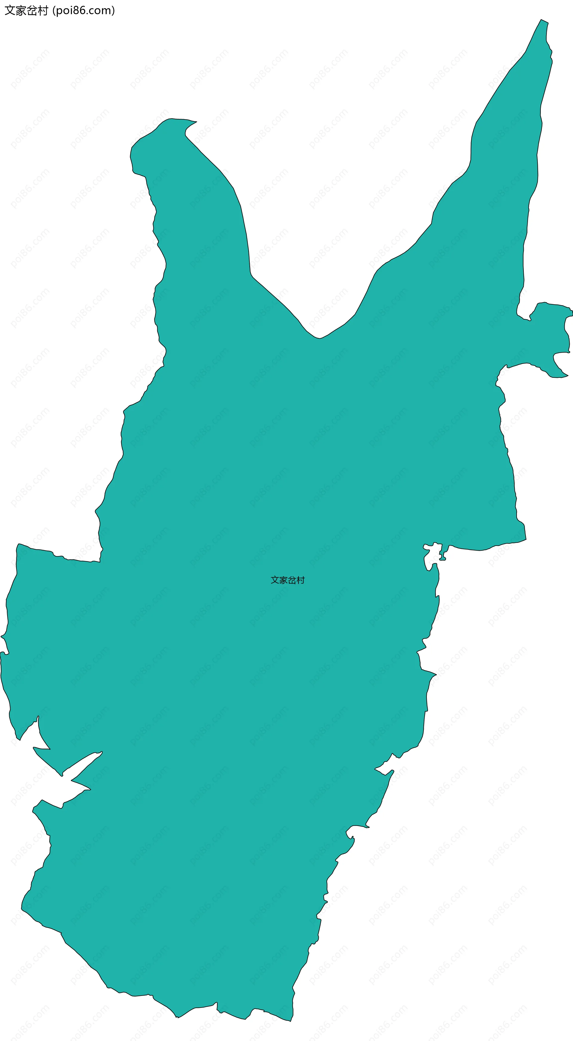 文家岔村边界地图