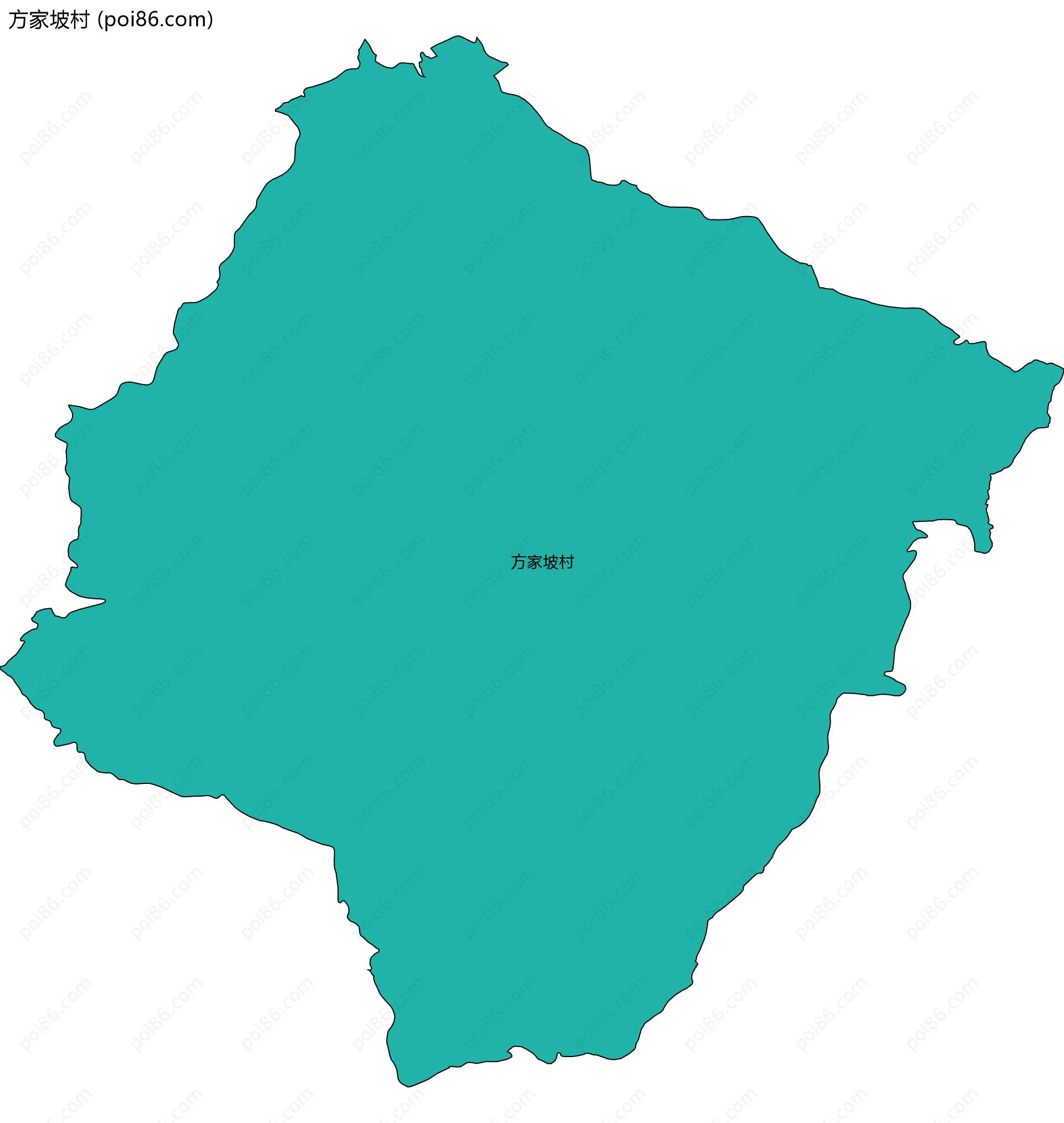 方家坡村边界地图