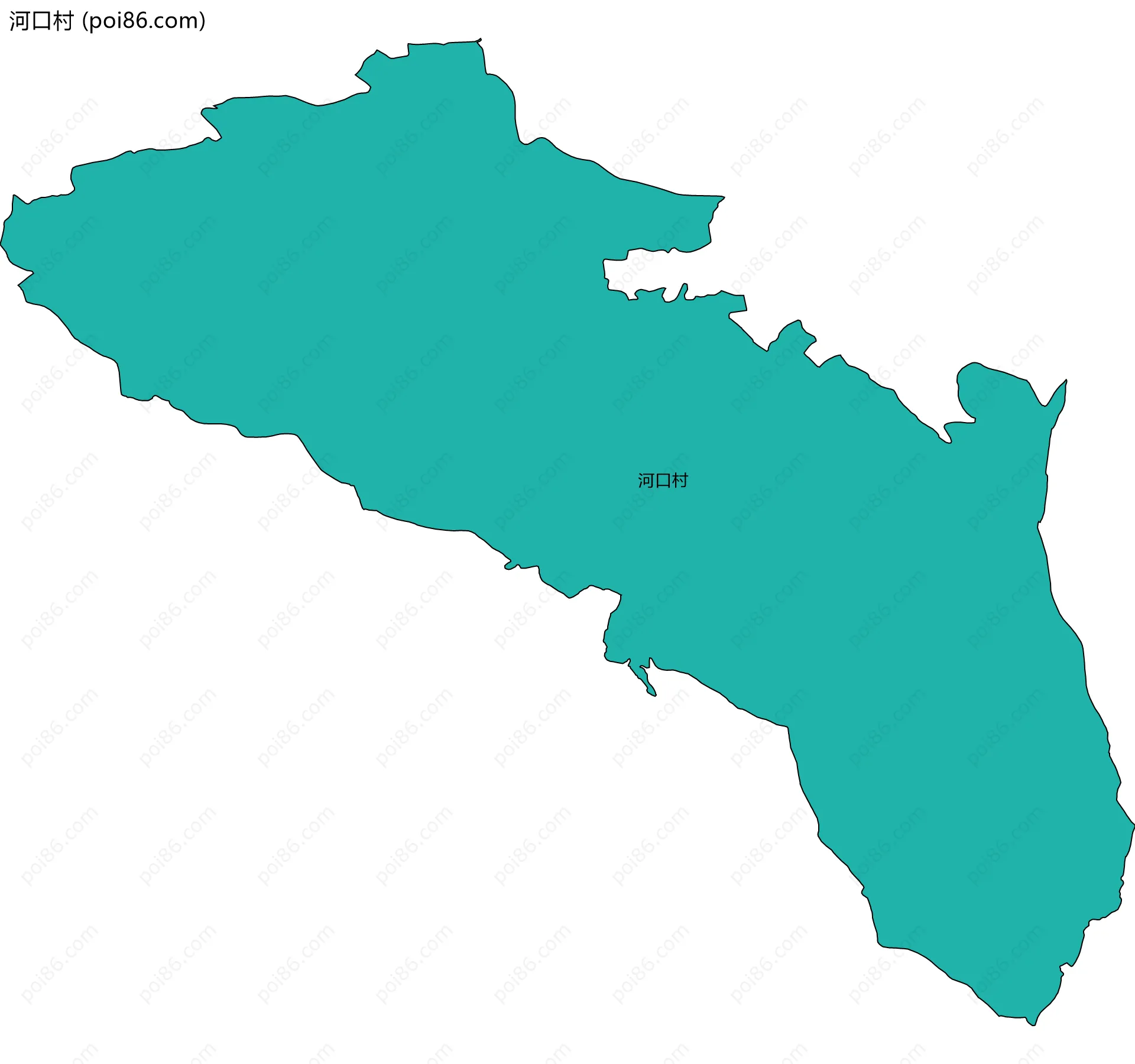 河口村边界地图