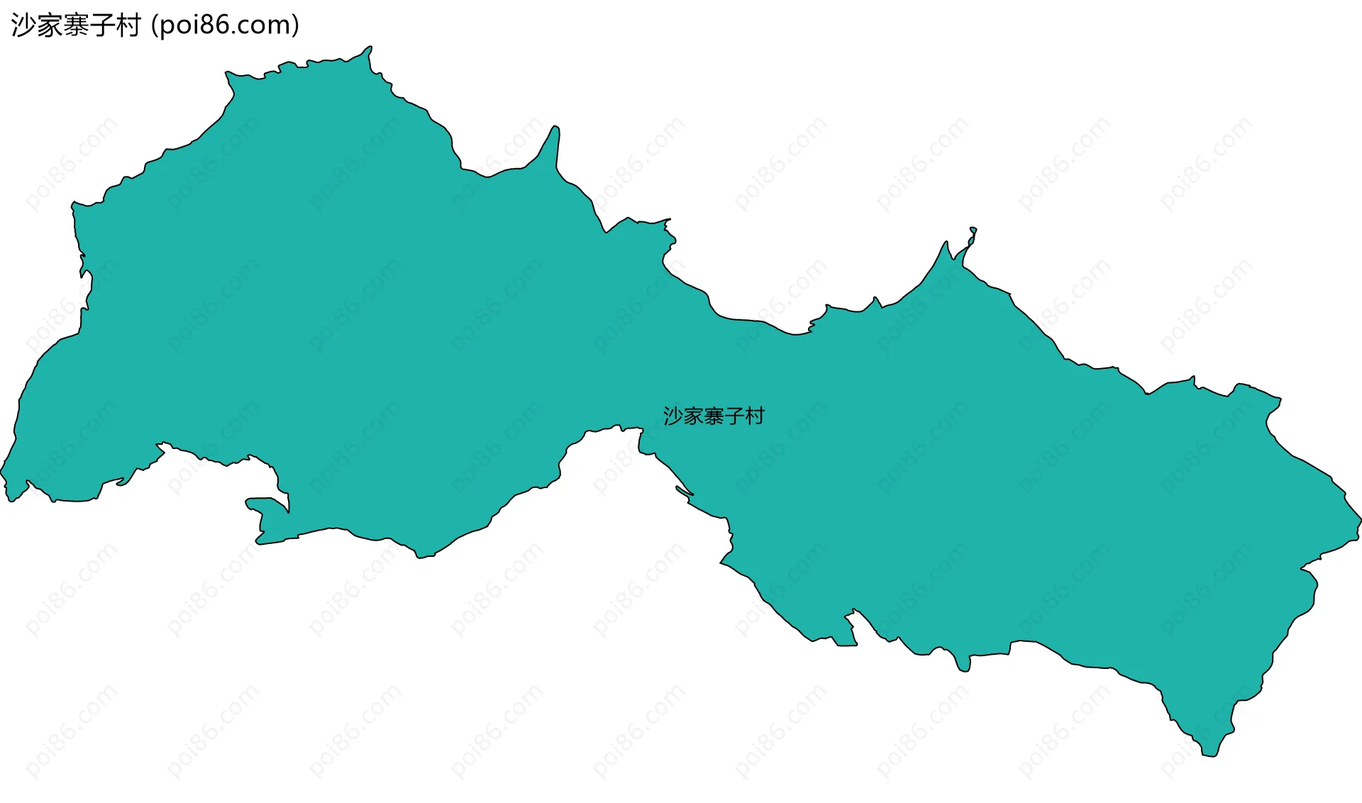 沙家寨子村边界地图