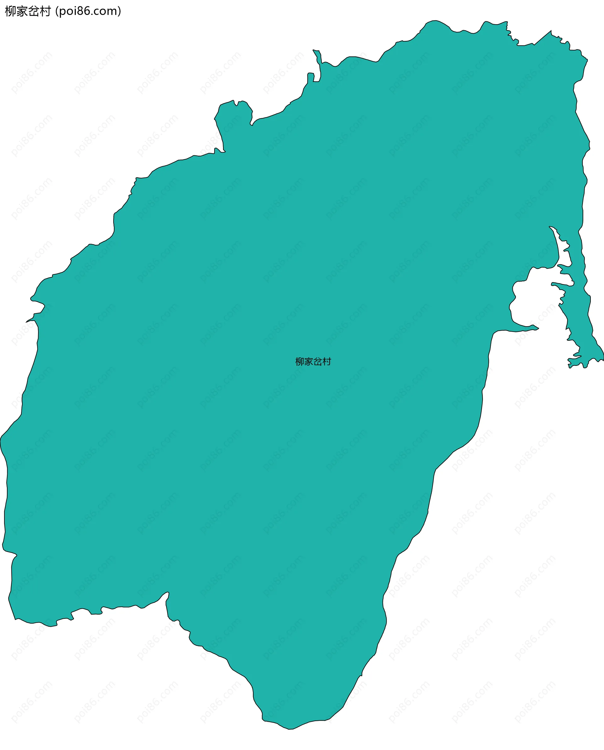 柳家岔村边界地图