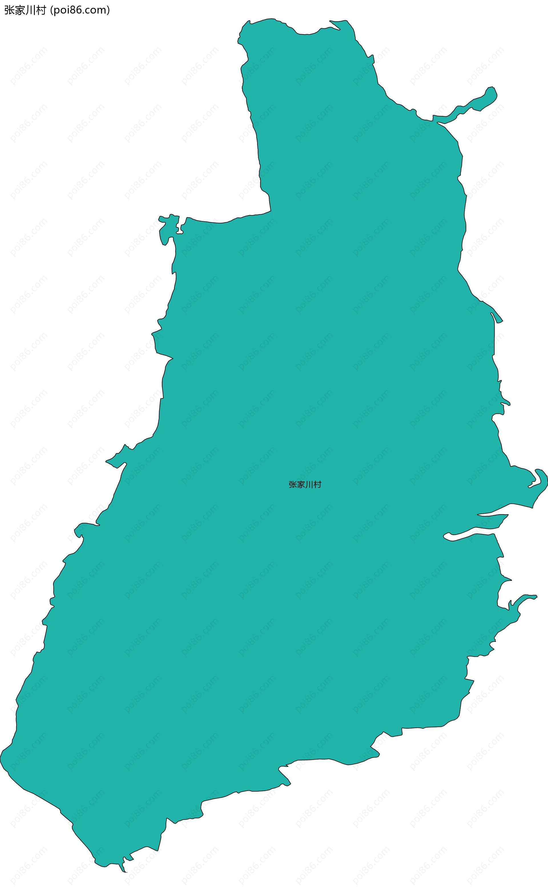 张家川村边界地图