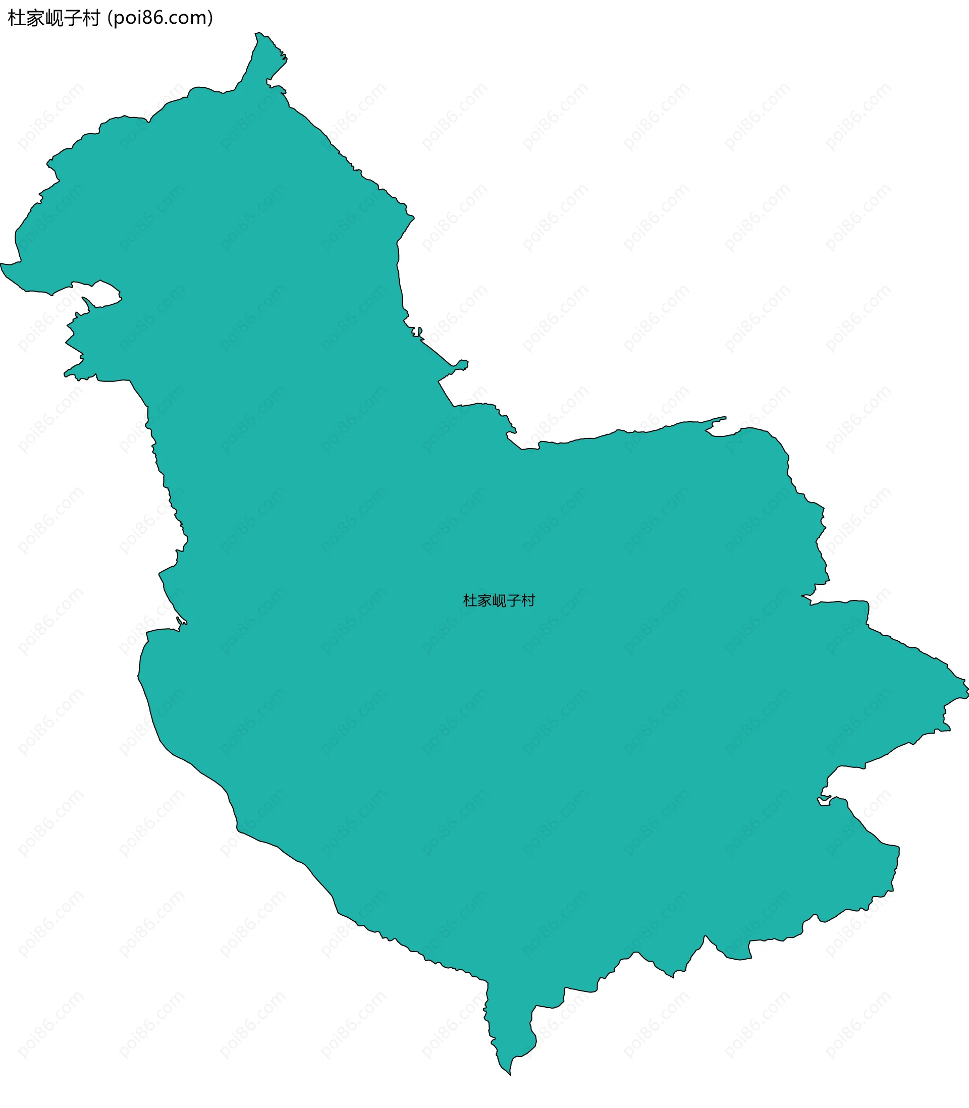 杜家岘子村边界地图