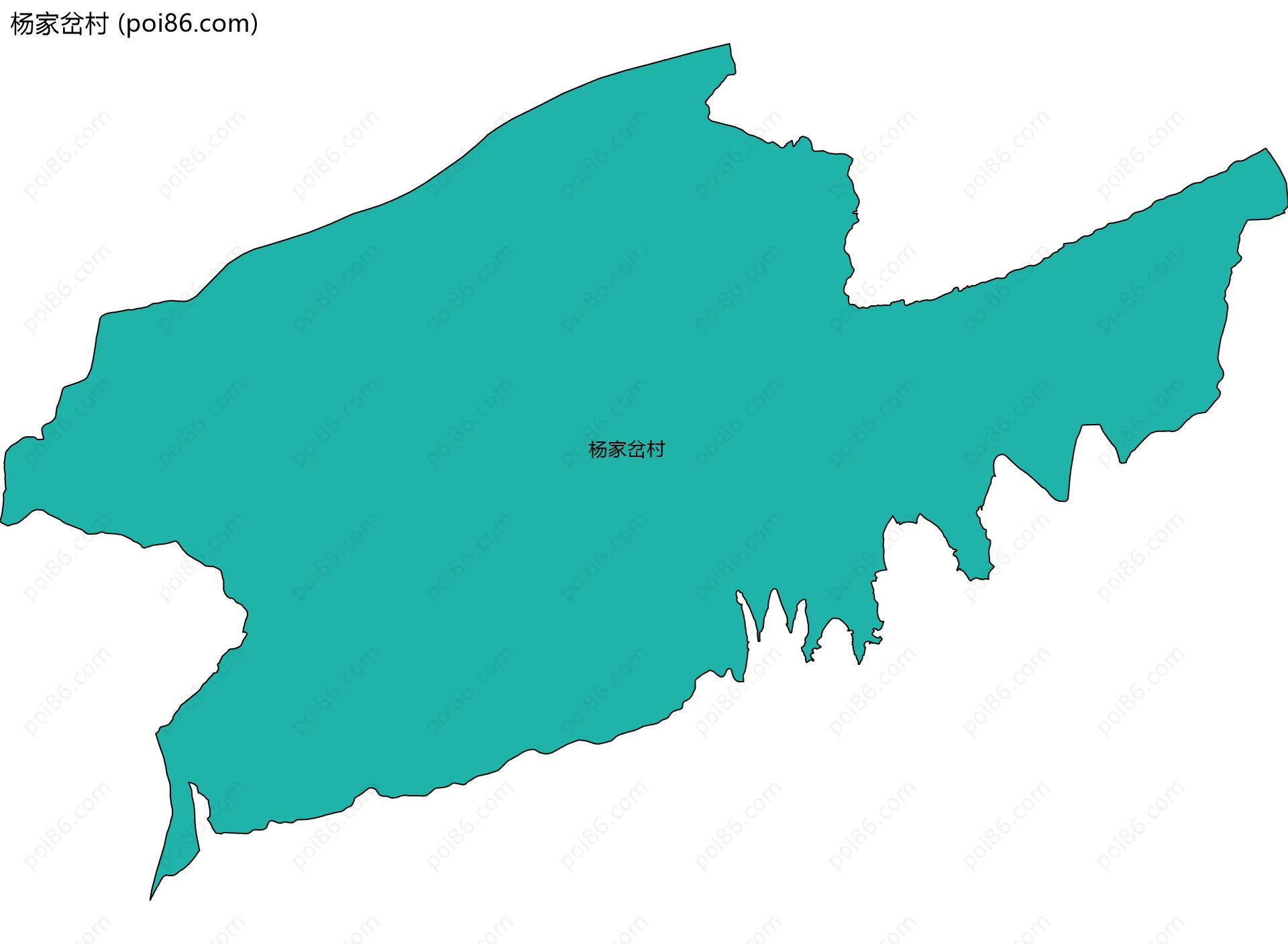 杨家岔村边界地图