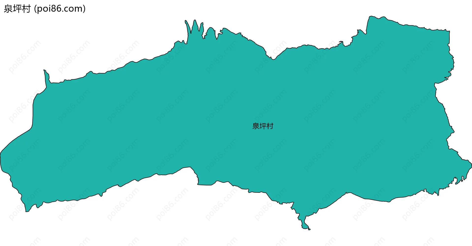 泉坪村边界地图