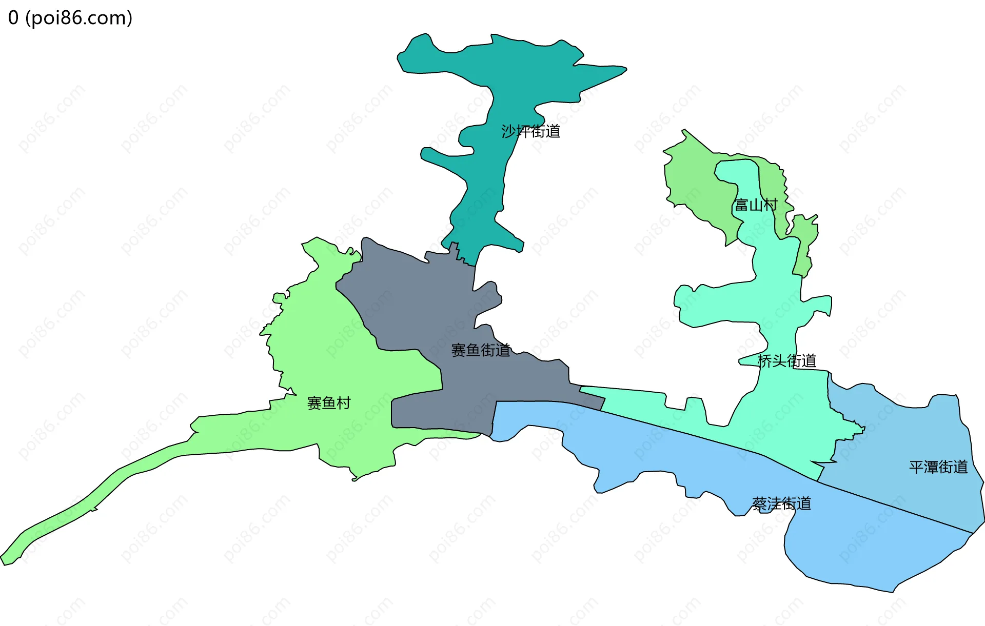 0边界地图(五级行政区划)