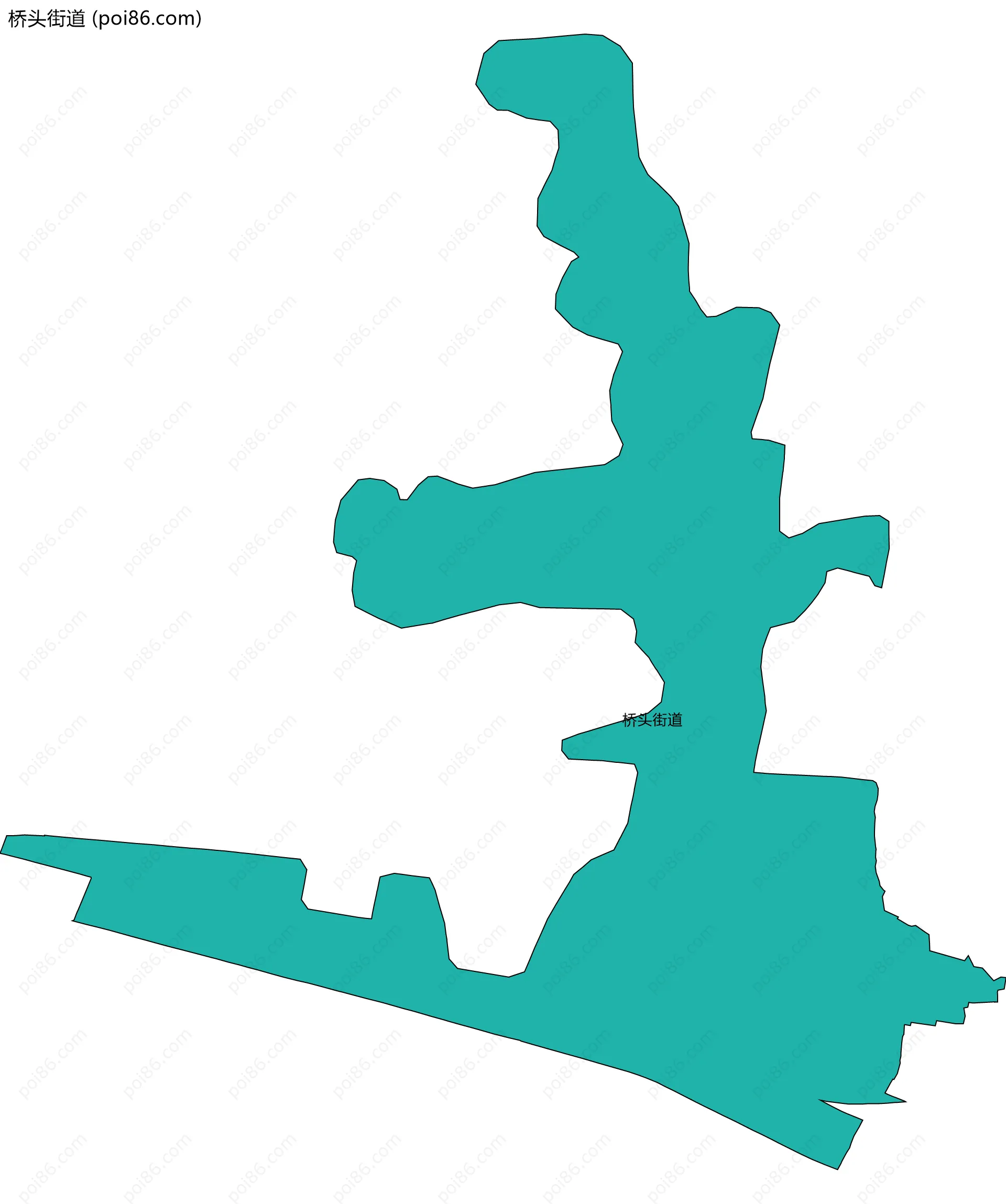 桥头街道边界地图