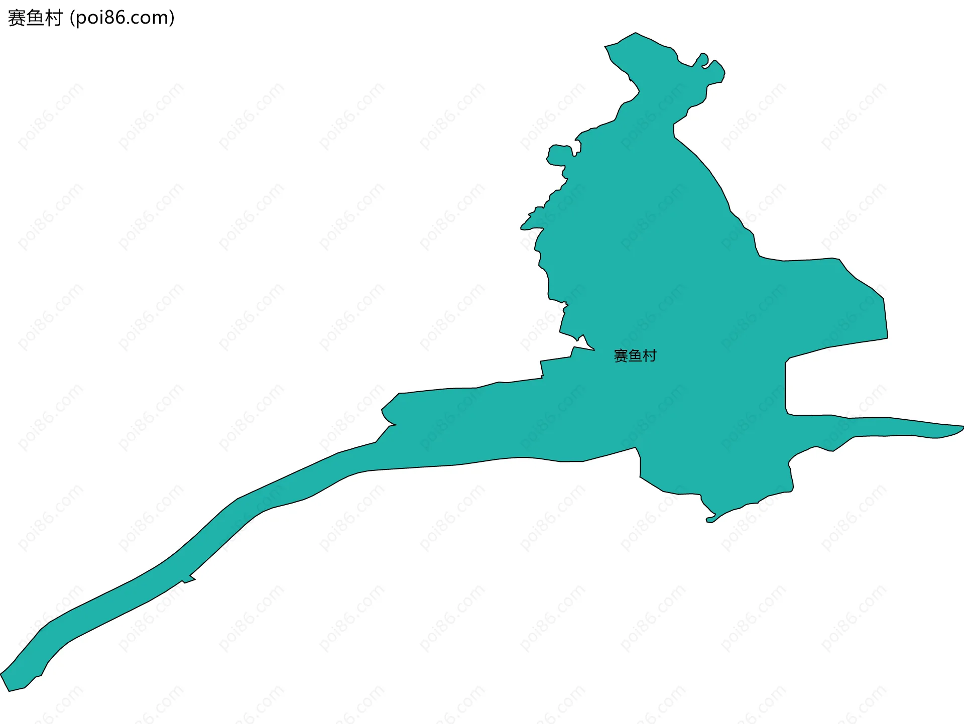 赛鱼村边界地图