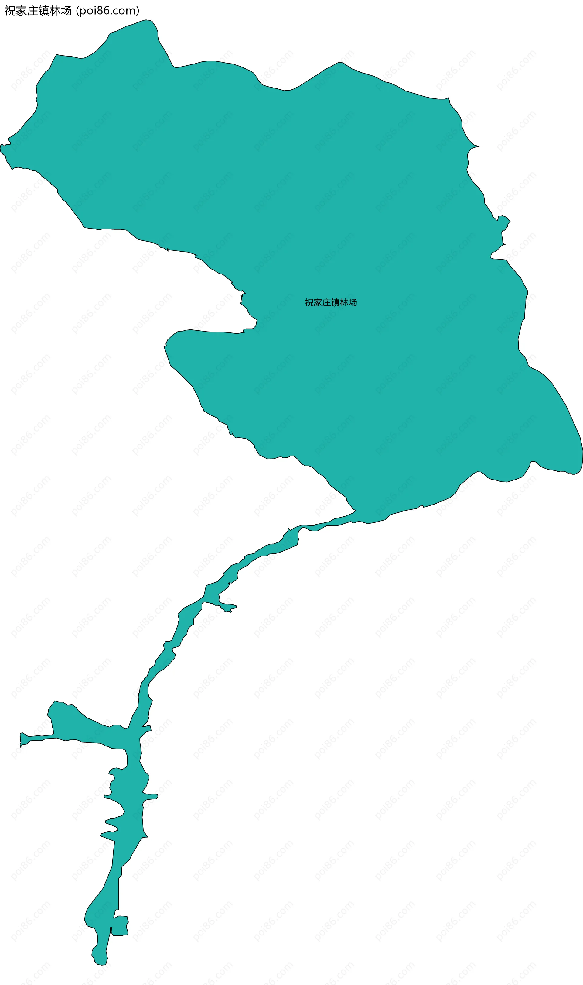祝家庄镇林场边界地图