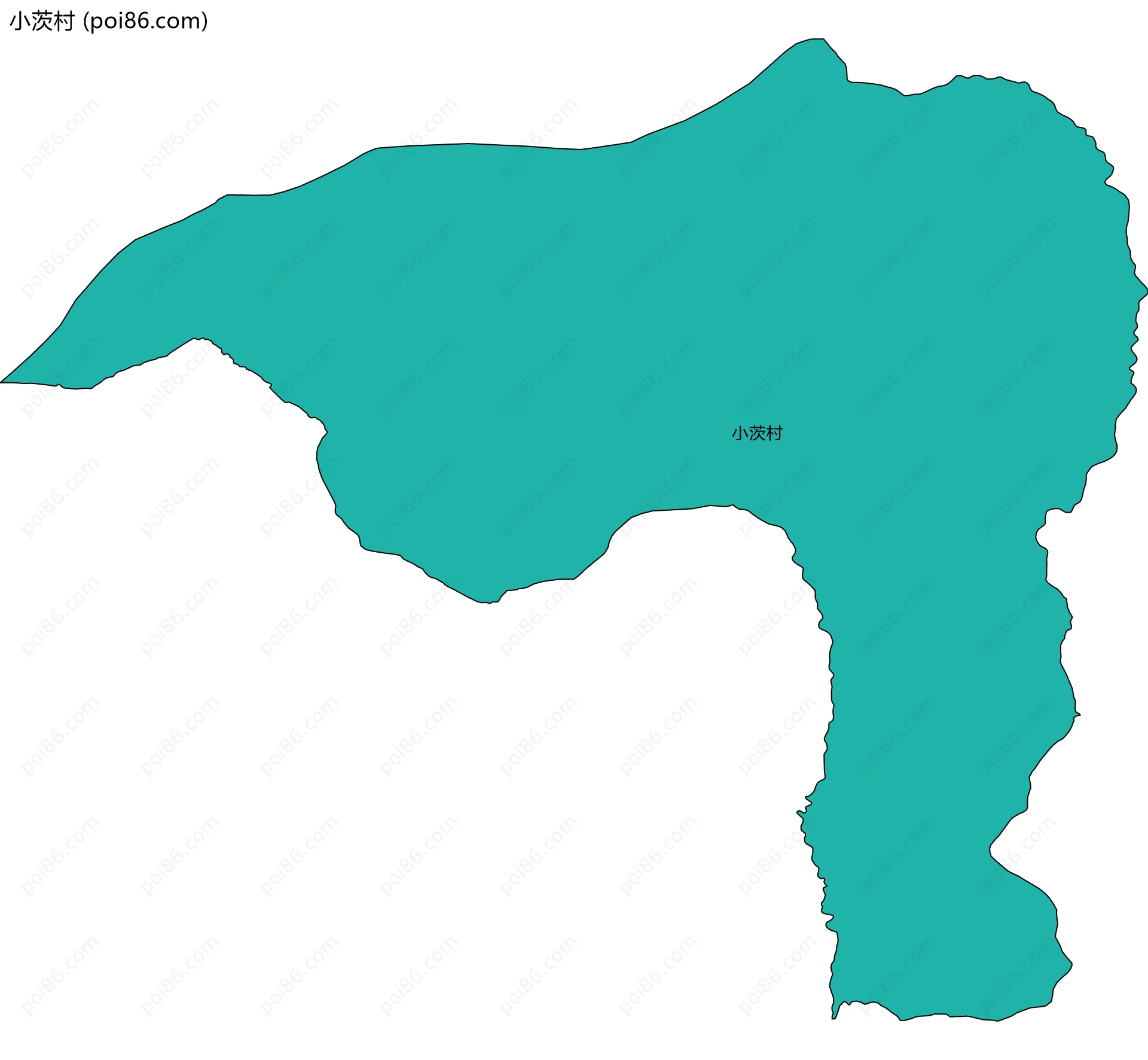 小茨村边界地图