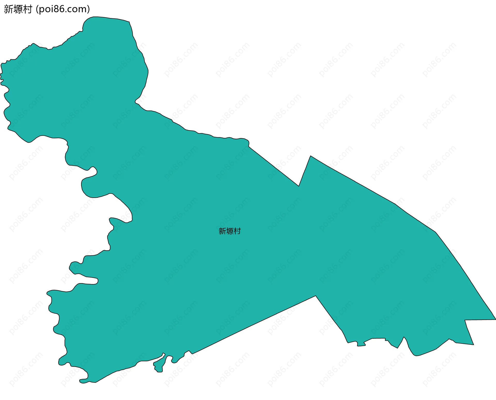新塬村边界地图