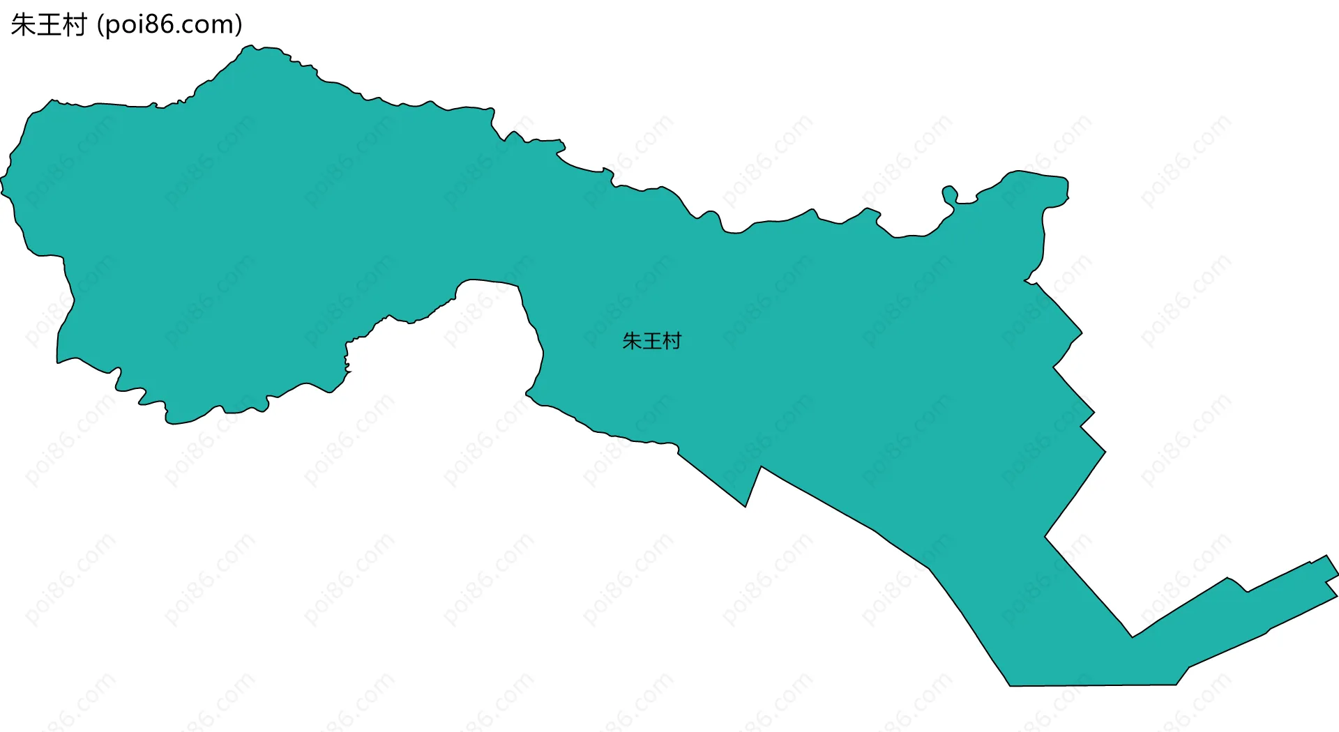 朱王村边界地图