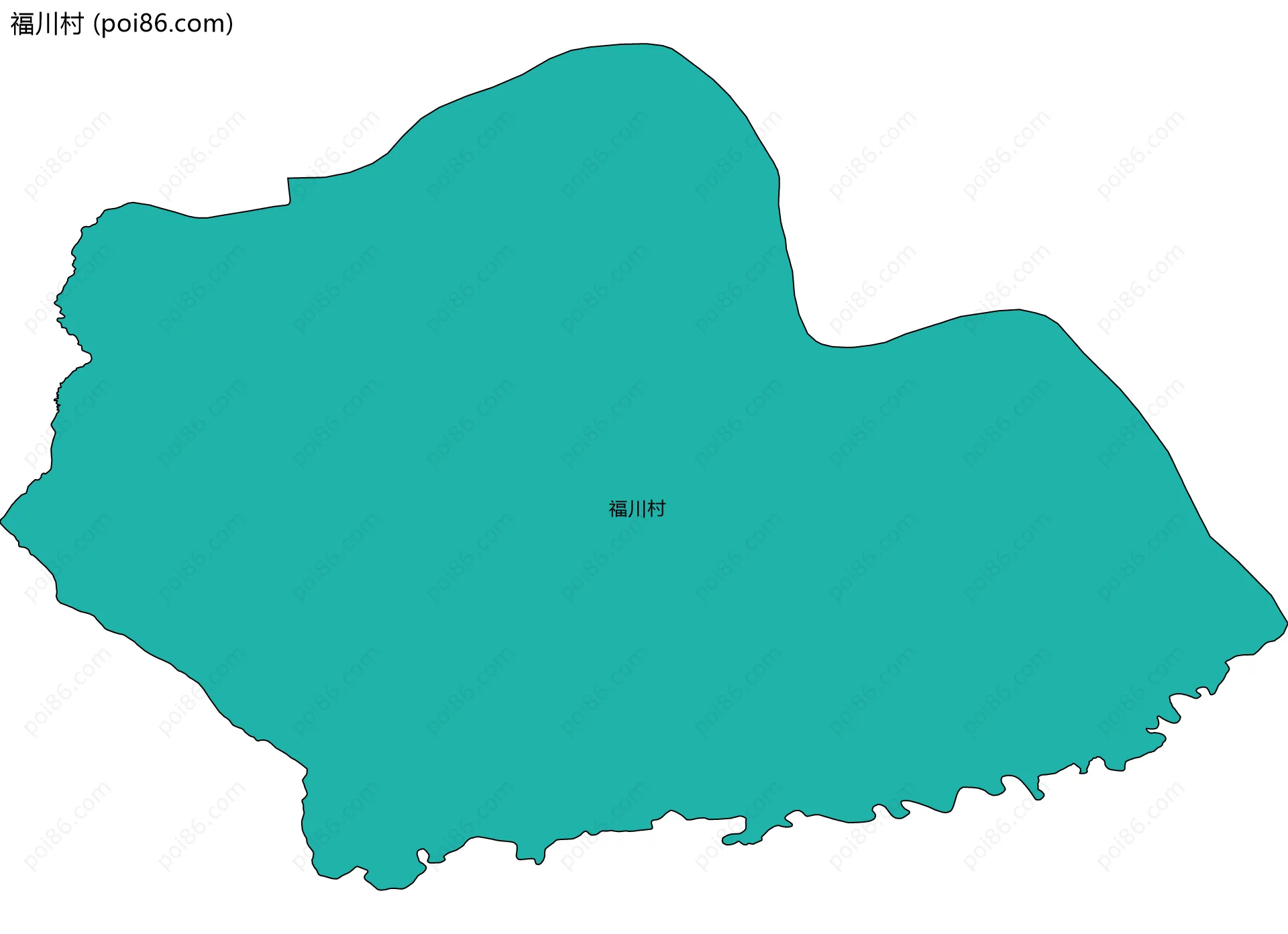 福川村边界地图