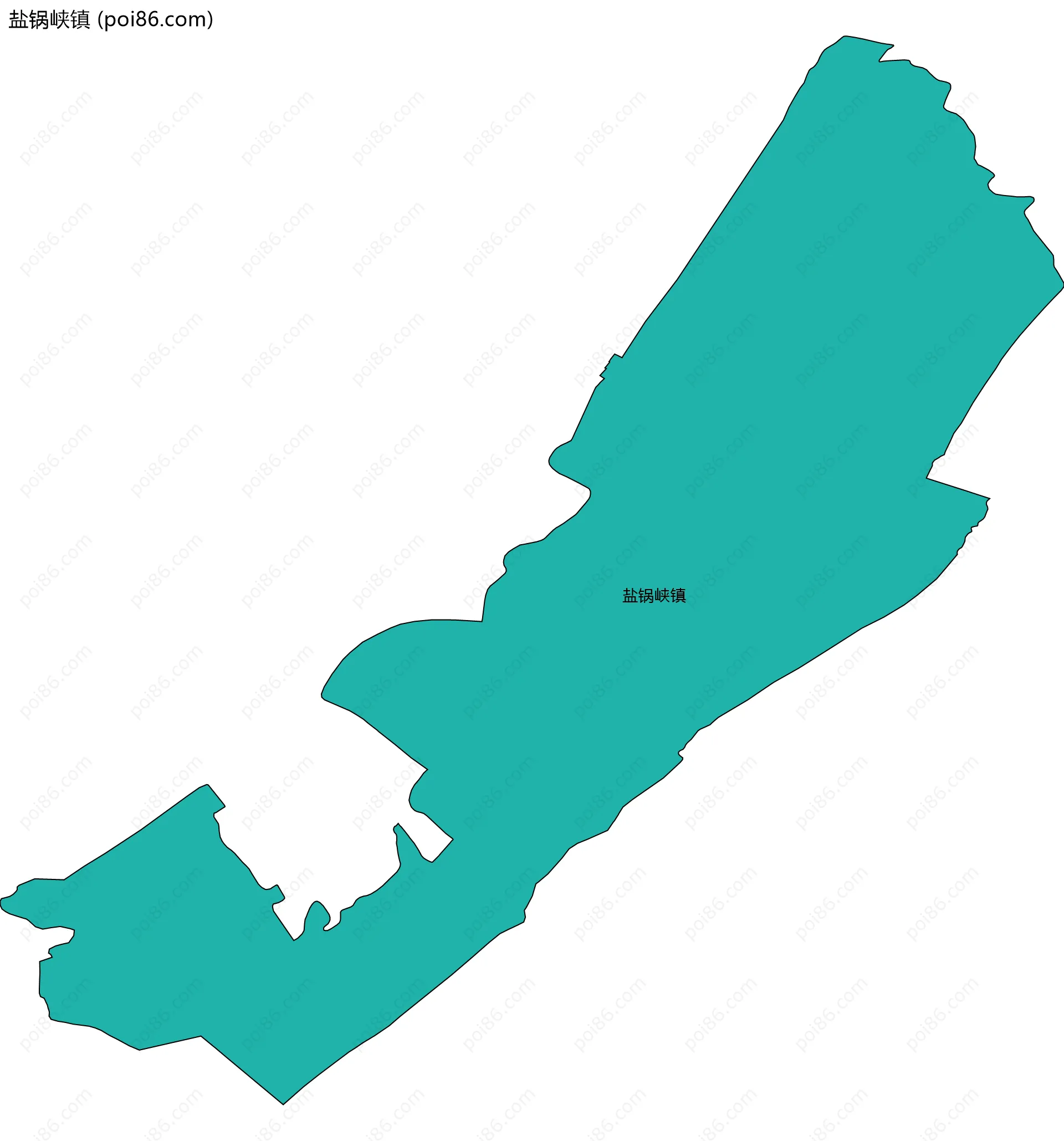 盐锅峡镇边界地图