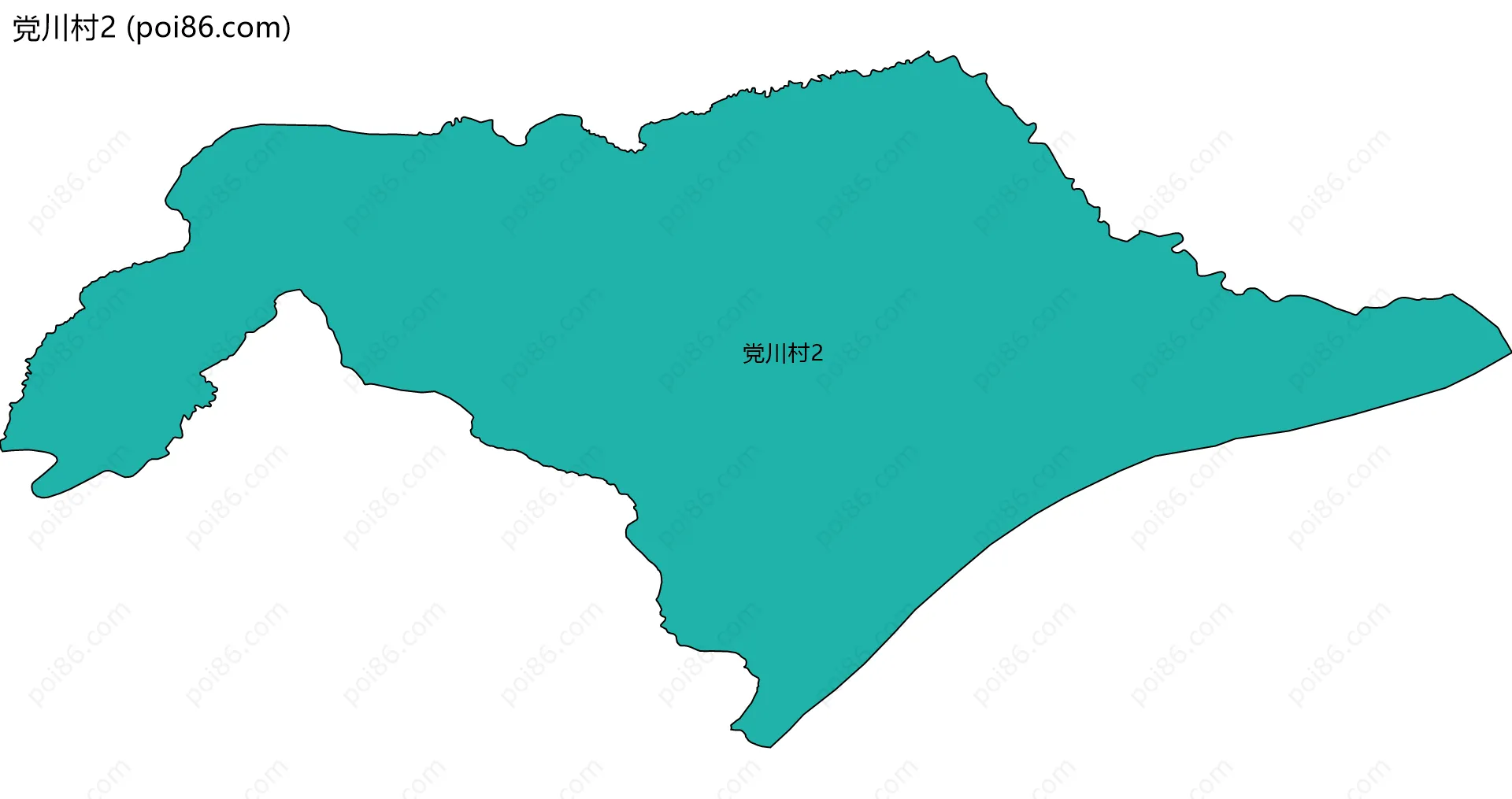 党川村2边界地图