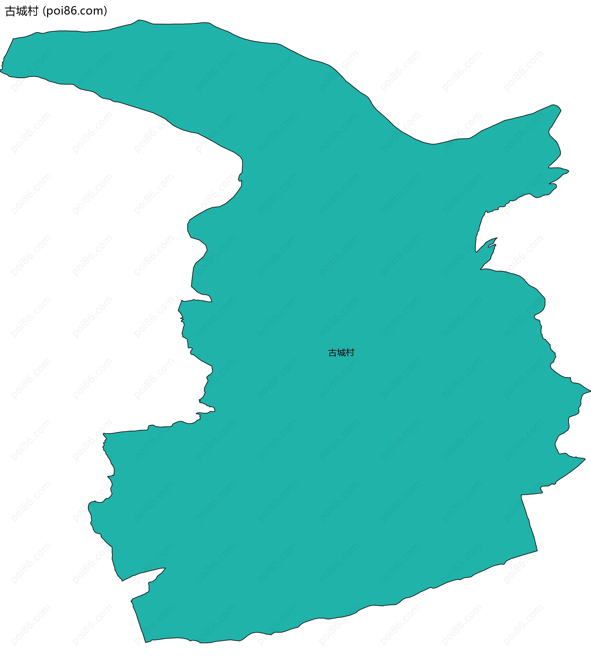 古城村边界地图