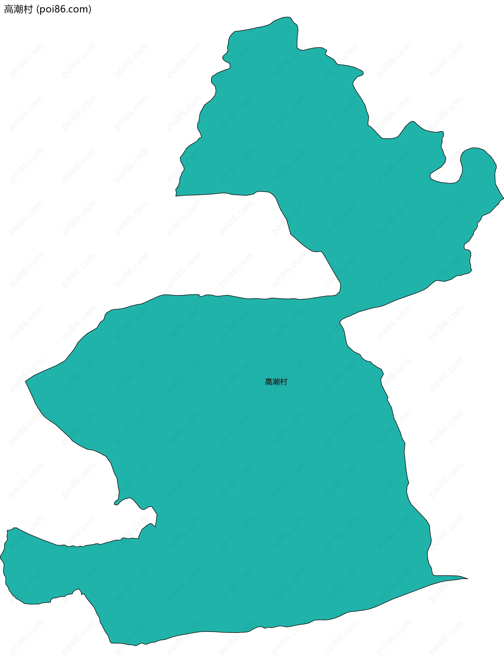 高潮村边界地图