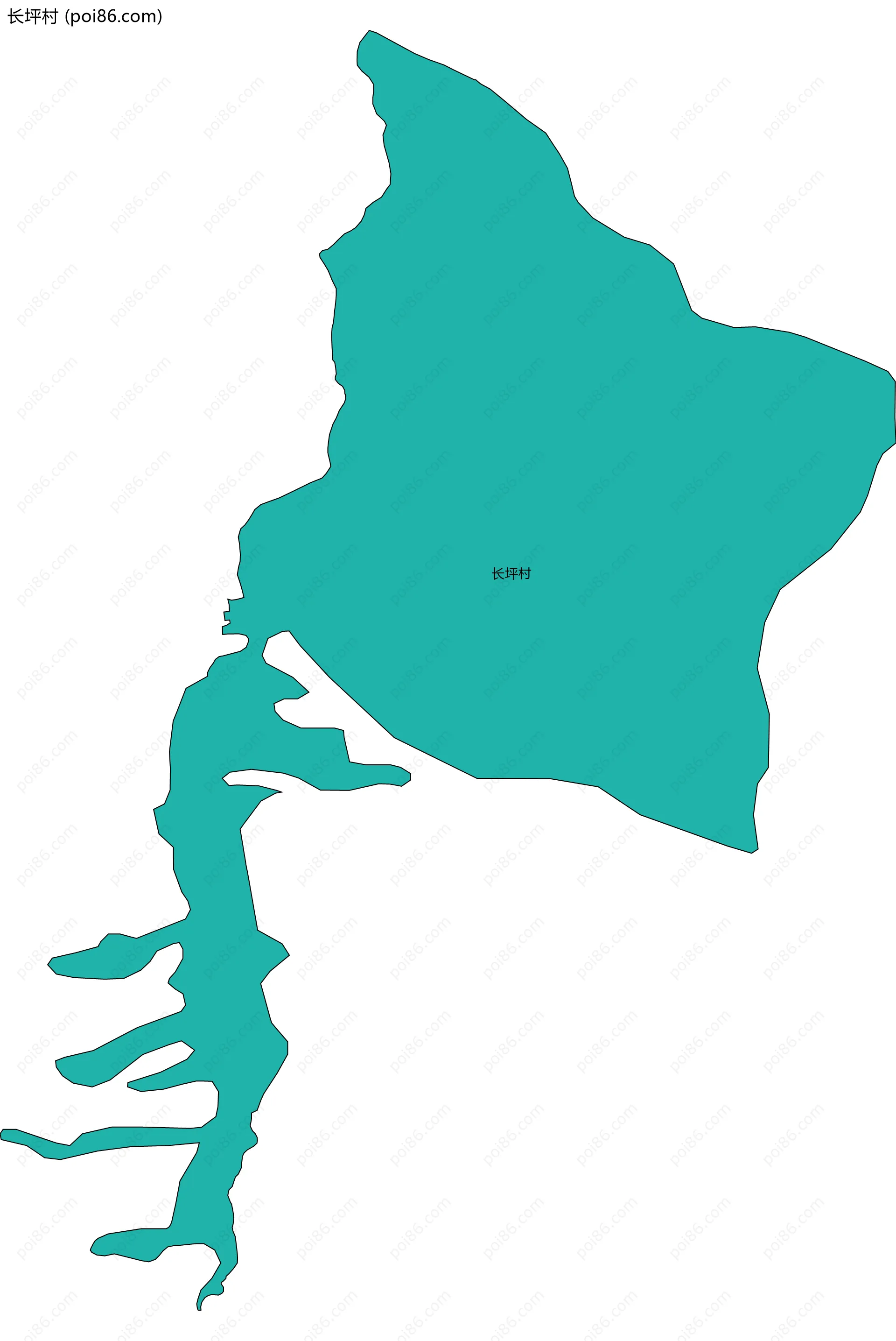 长坪村边界地图