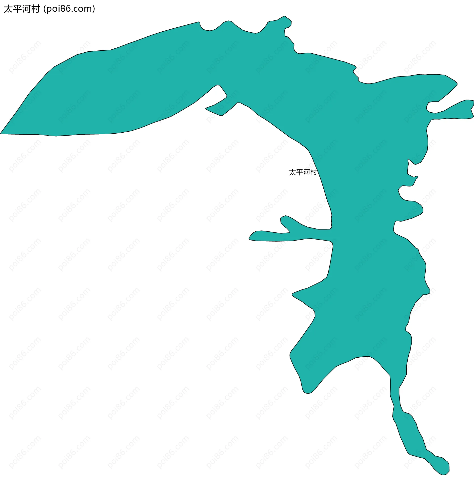 太平河村边界地图