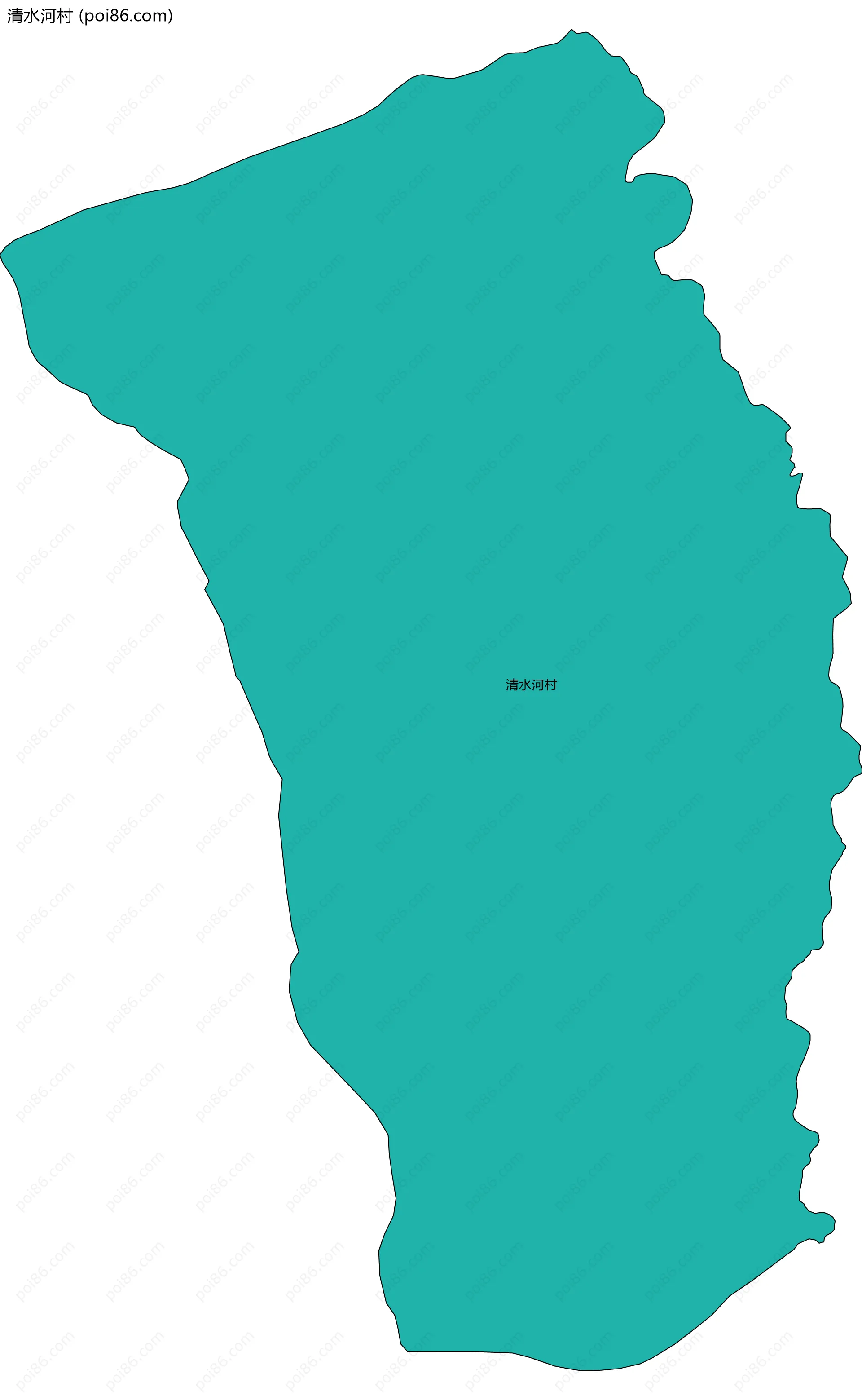 清水河村边界地图