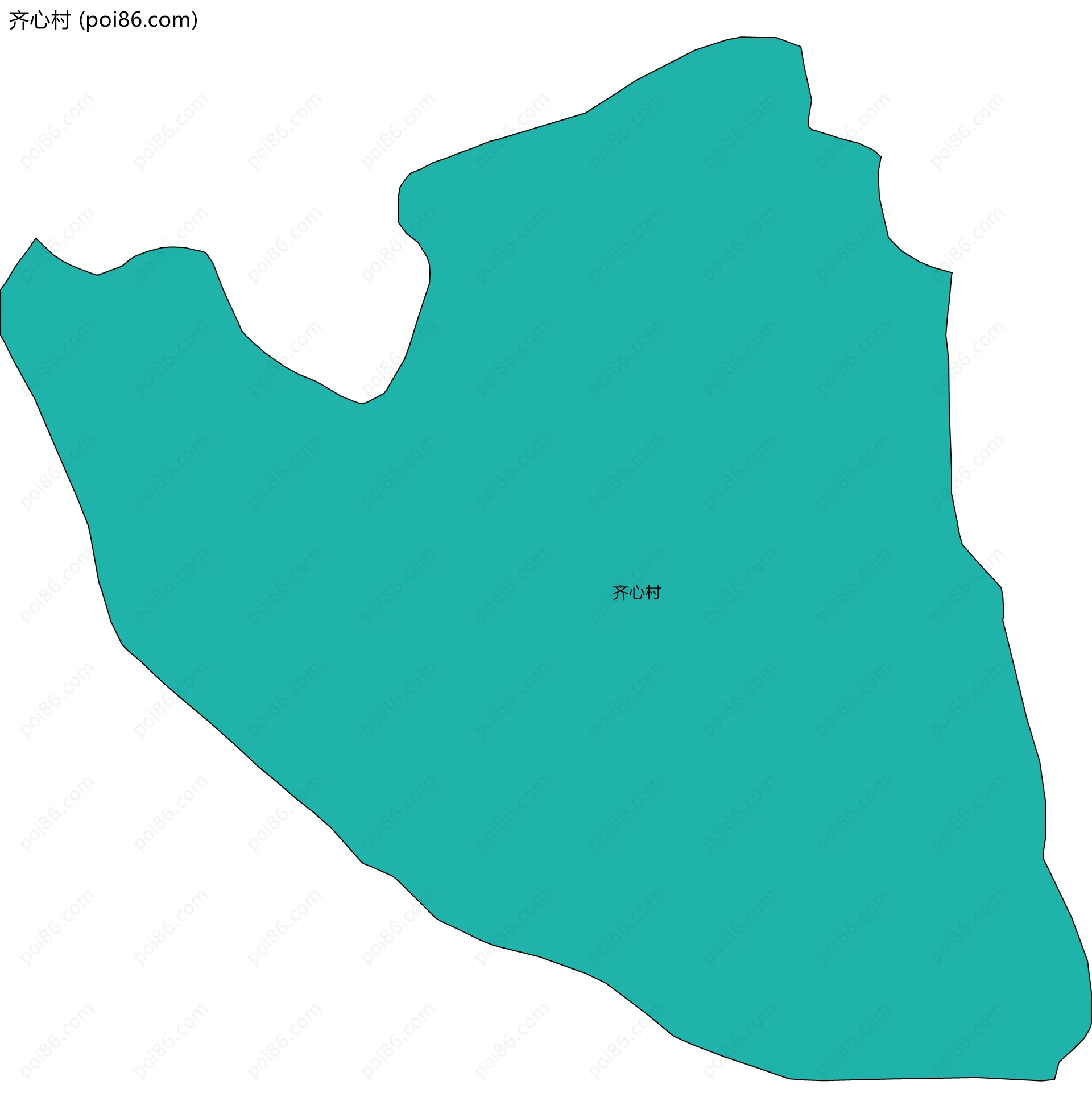 齐心村边界地图