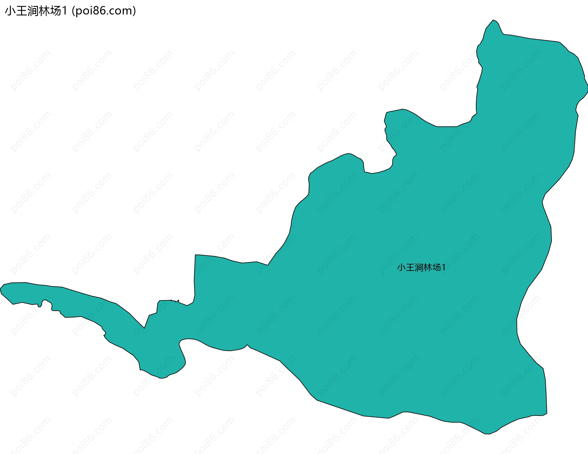 小王涧林场1边界地图
