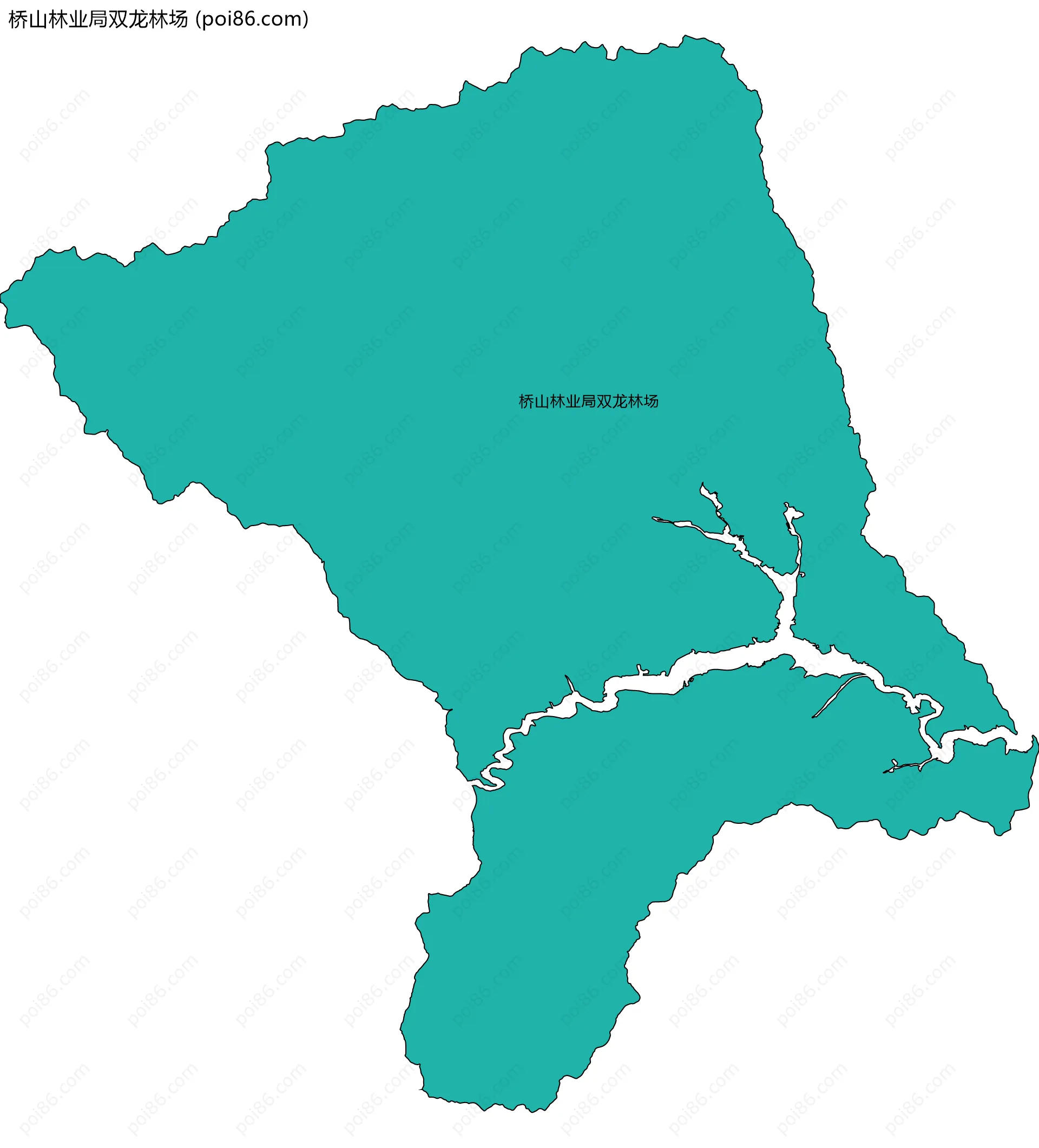 桥山林业局双龙林场边界地图