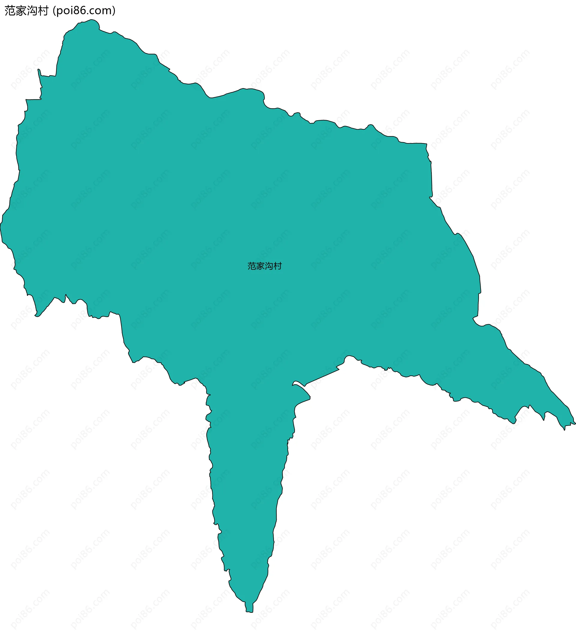 范家沟村边界地图