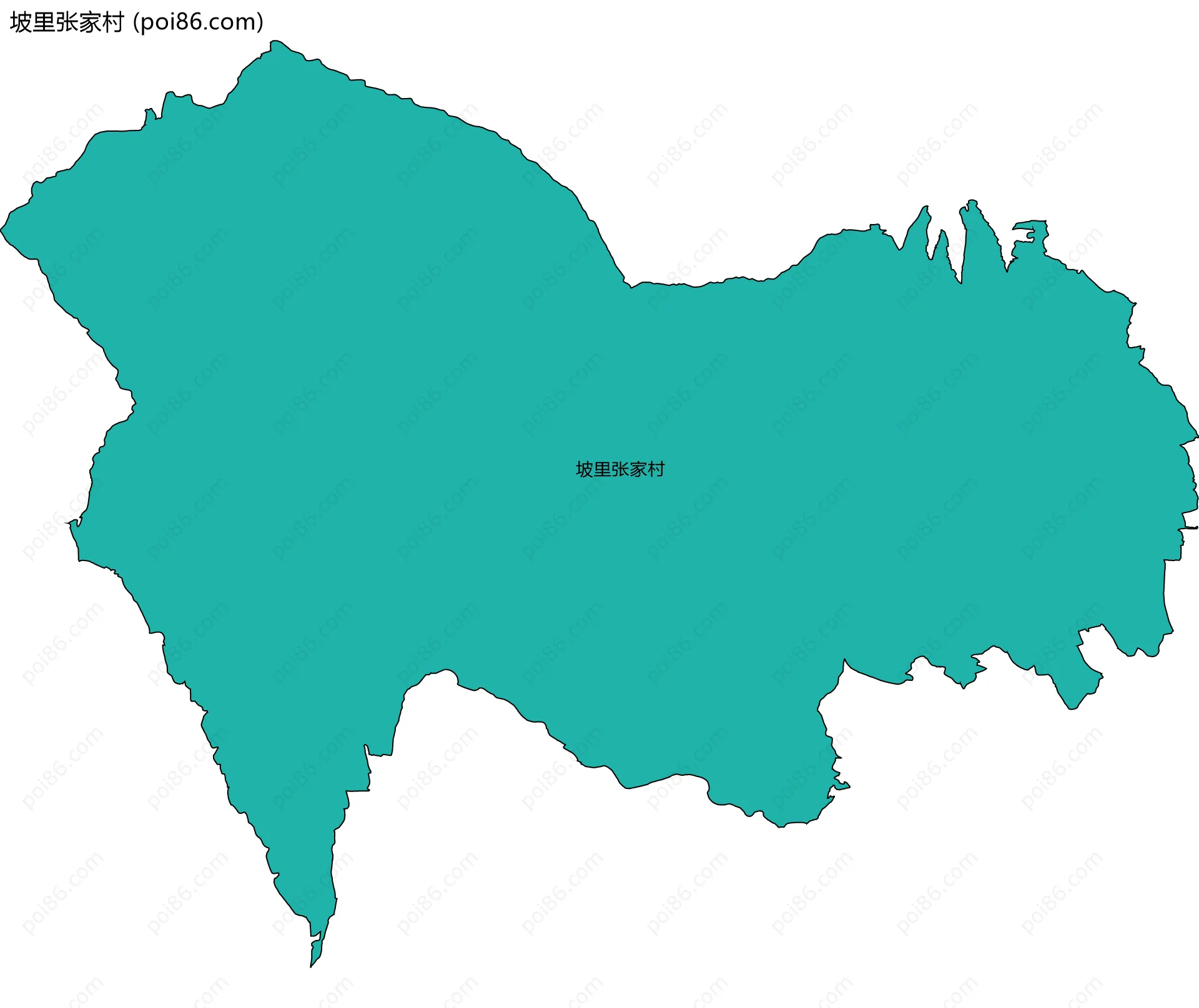 坡里张家村边界地图