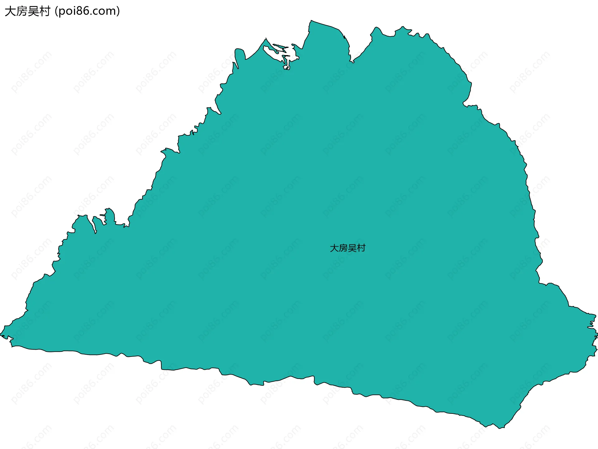 大房吴村边界地图