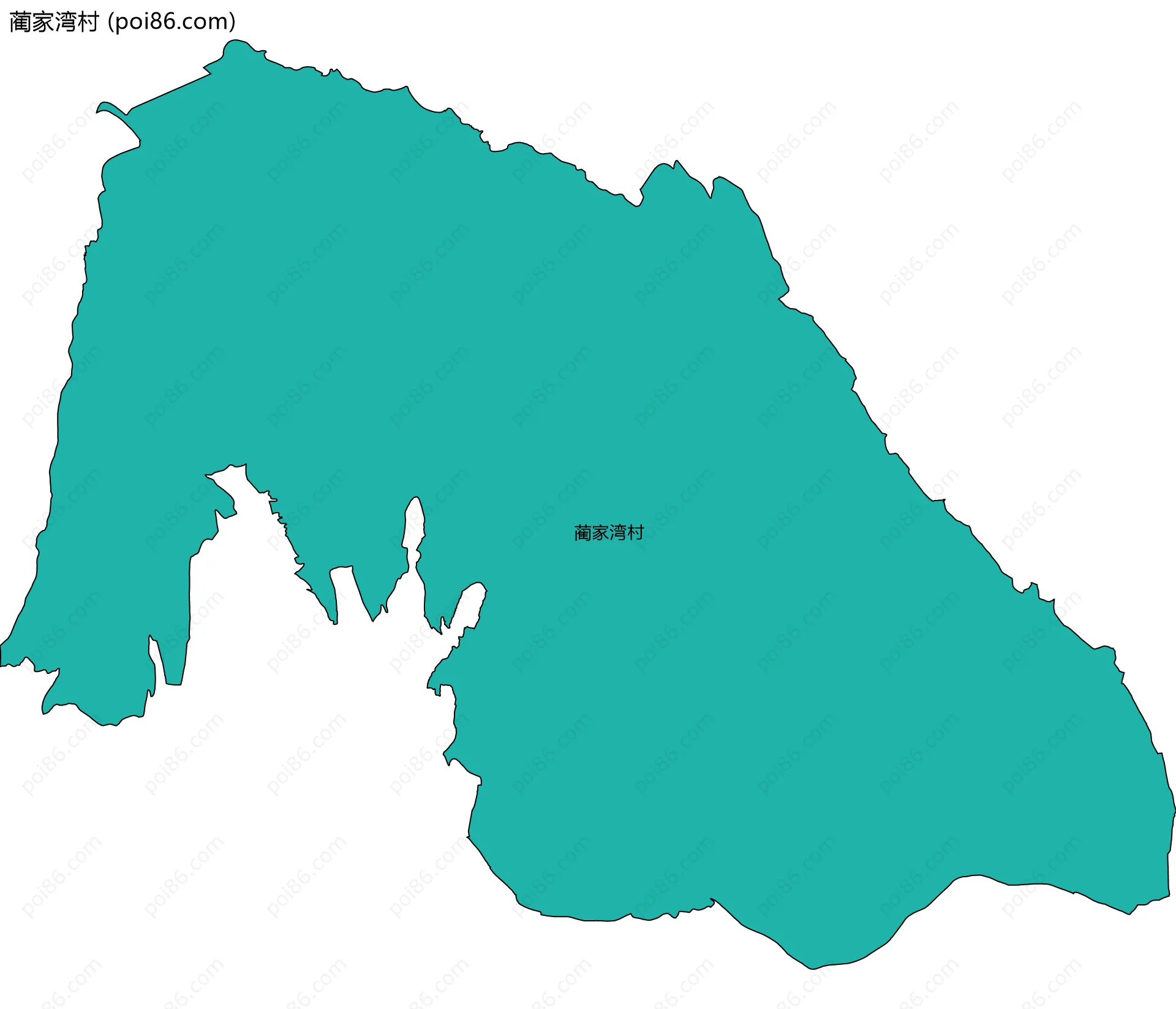 蔺家湾村边界地图