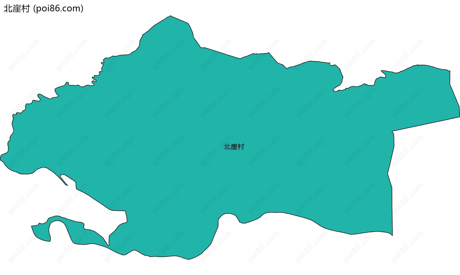 北崖村边界地图