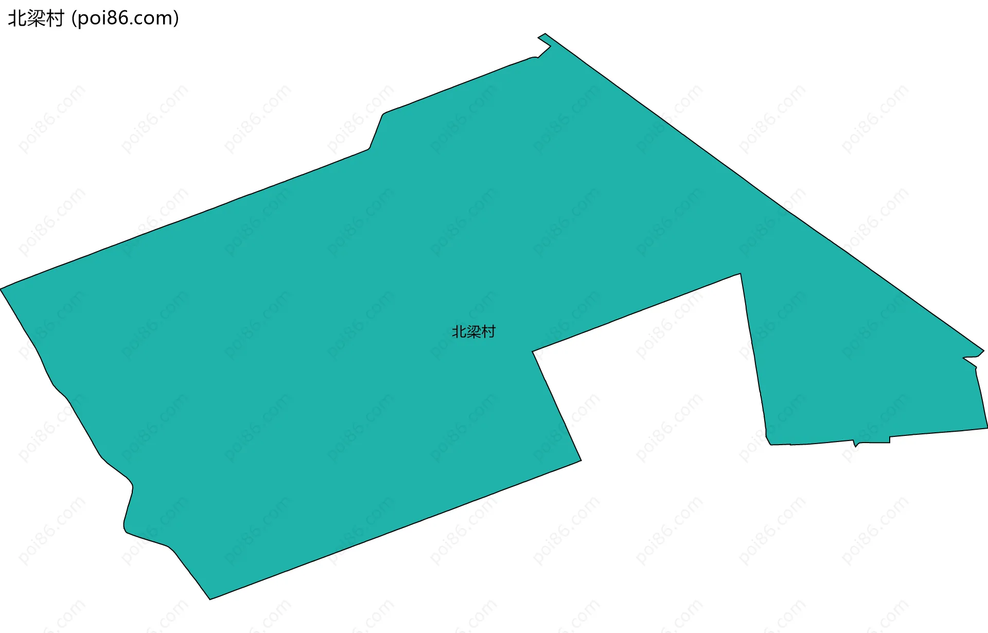 北梁村边界地图