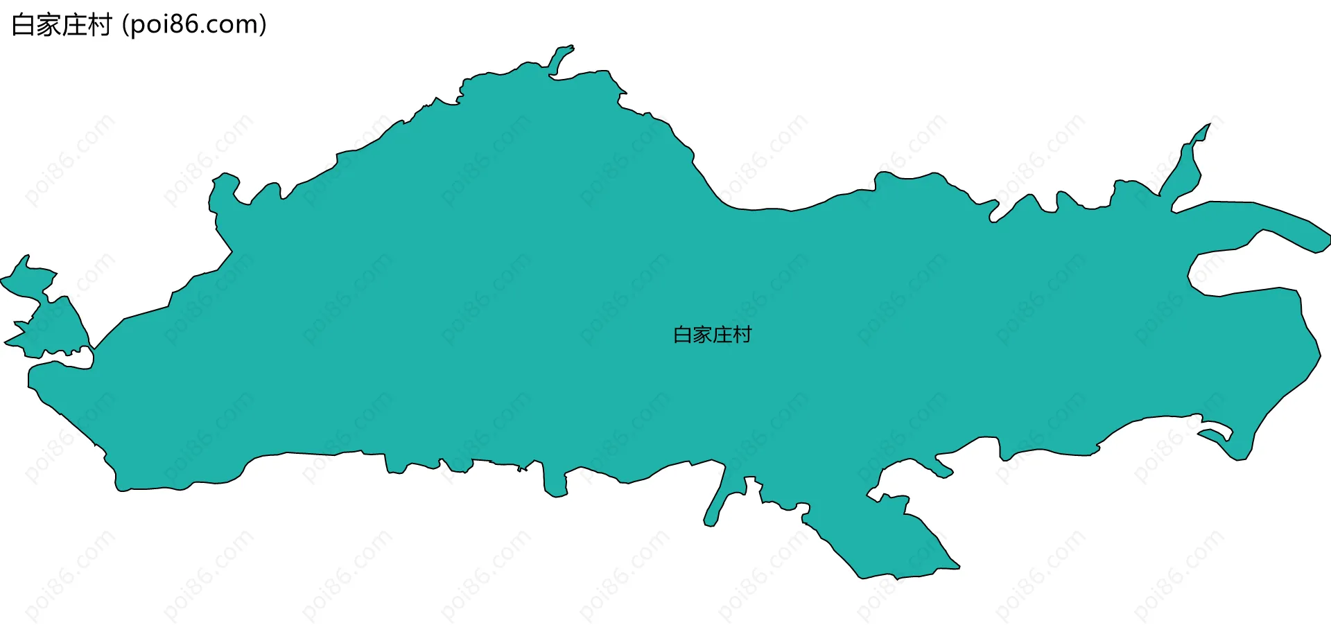 白家庄村边界地图