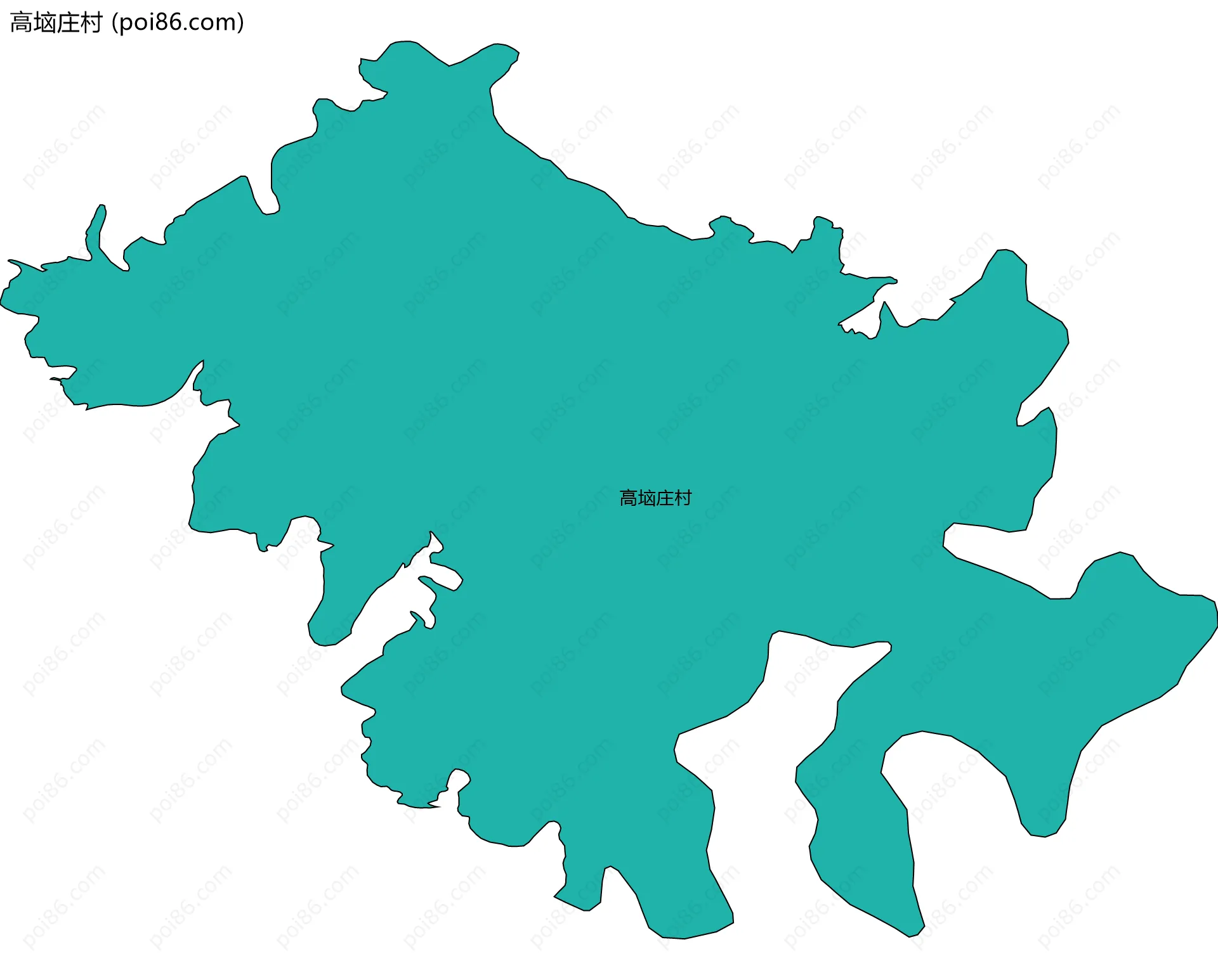 高垴庄村边界地图