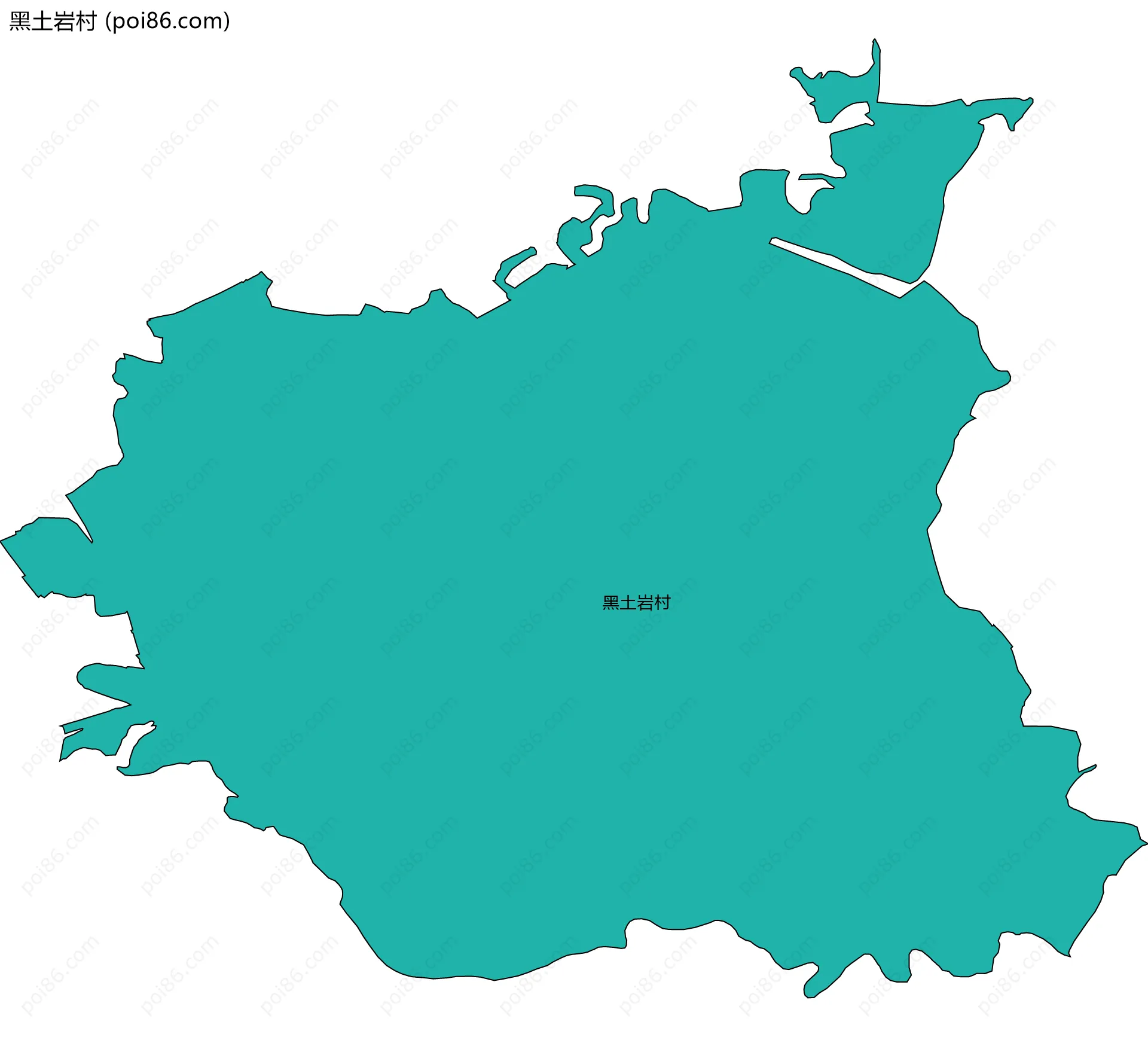 黑土岩村边界地图