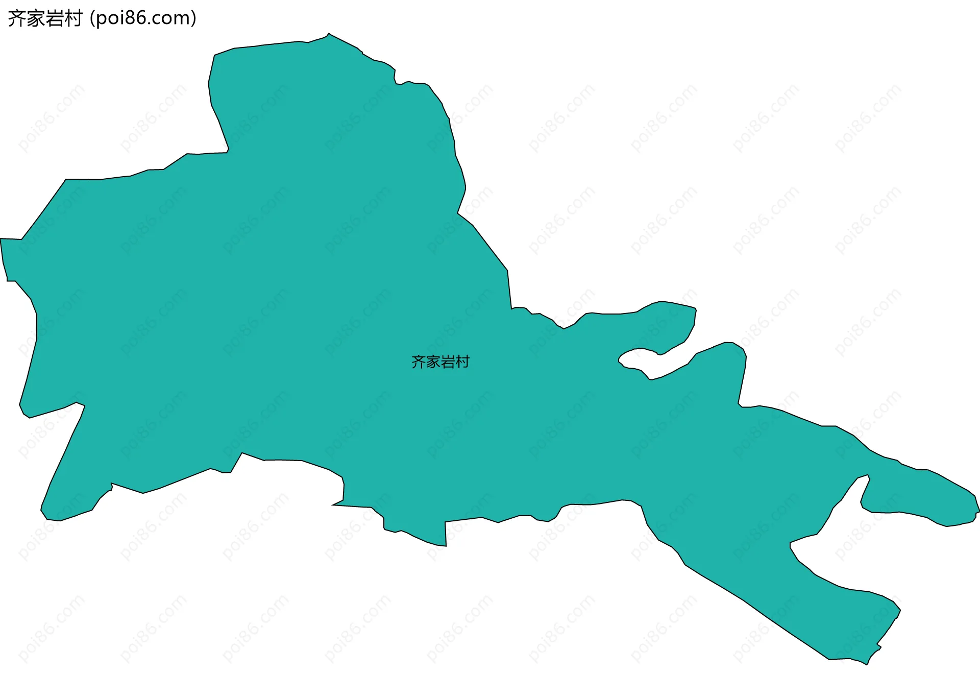 齐家岩村边界地图