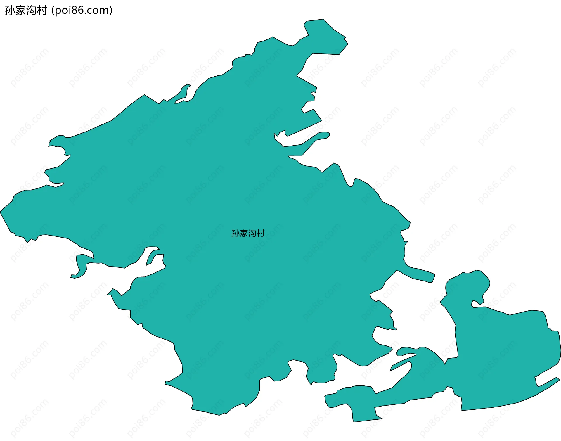 孙家沟村边界地图