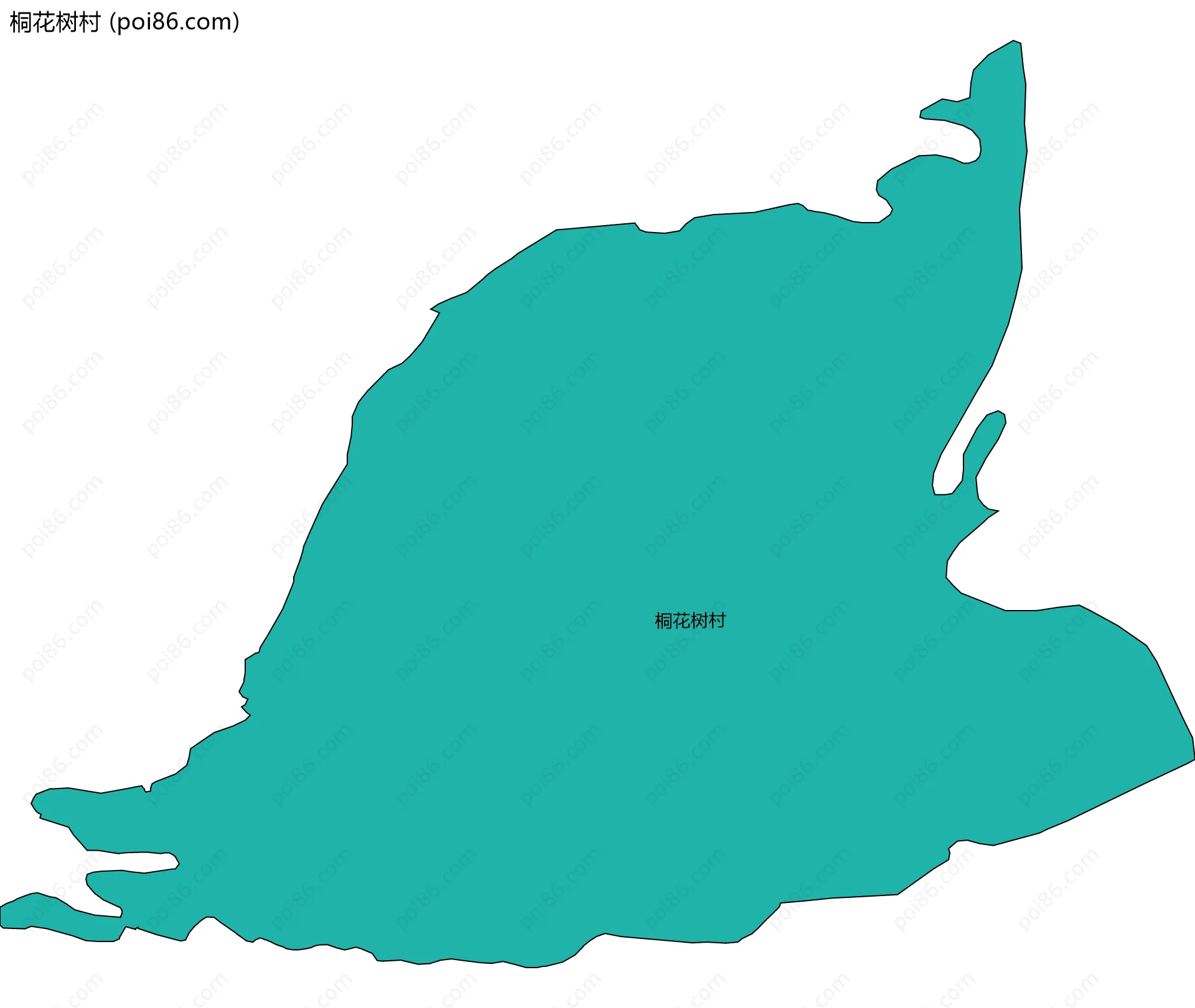 桐花树村边界地图