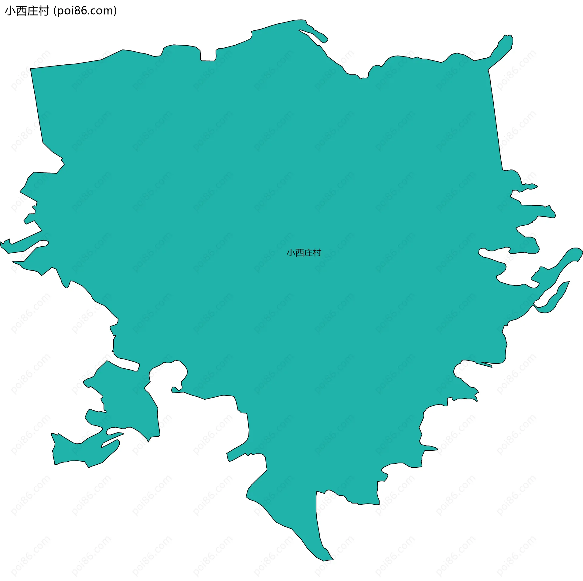 小西庄村边界地图