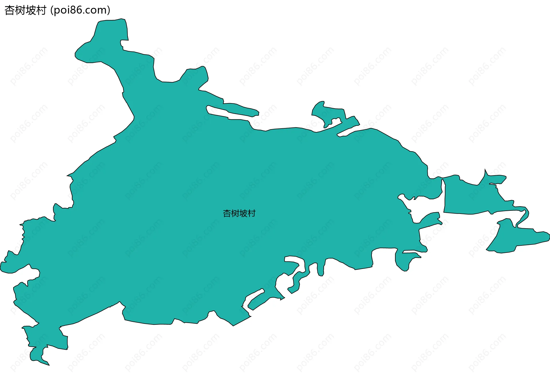 杏树坡村边界地图