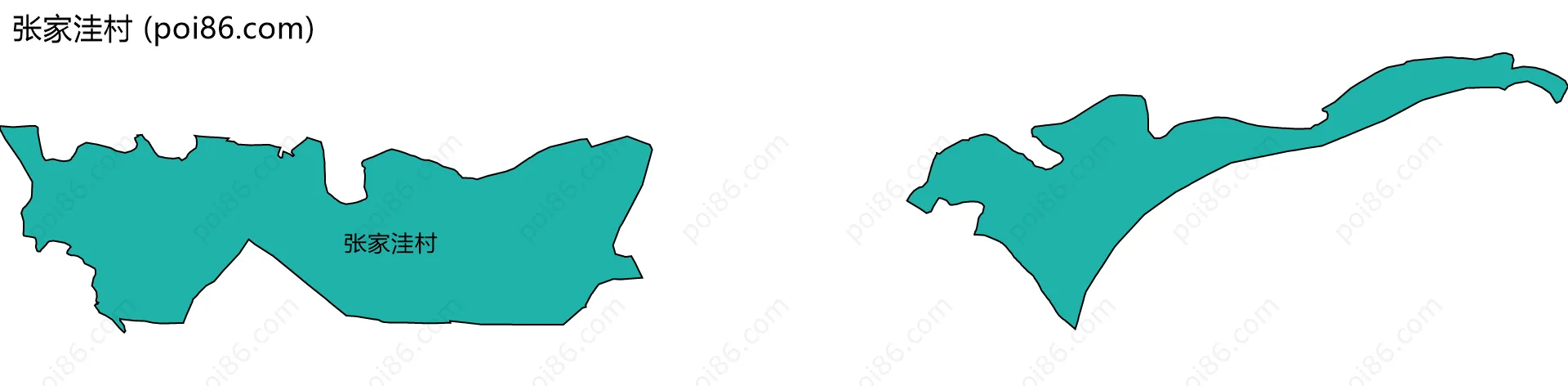 张家洼村边界地图