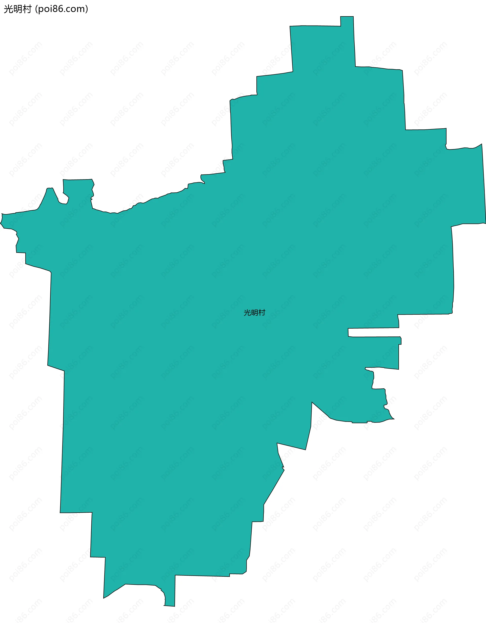 光明村边界地图