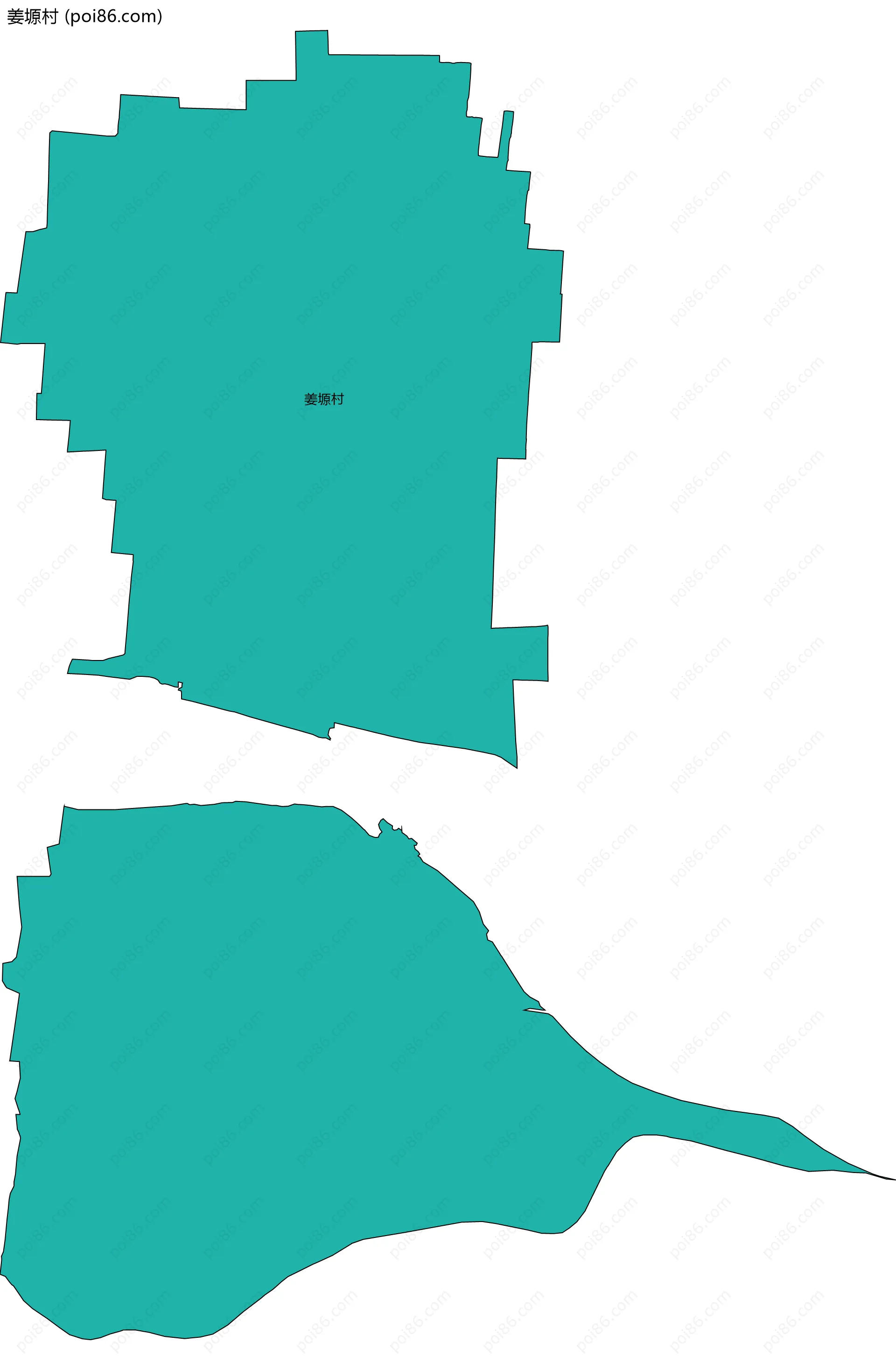 姜塬村边界地图