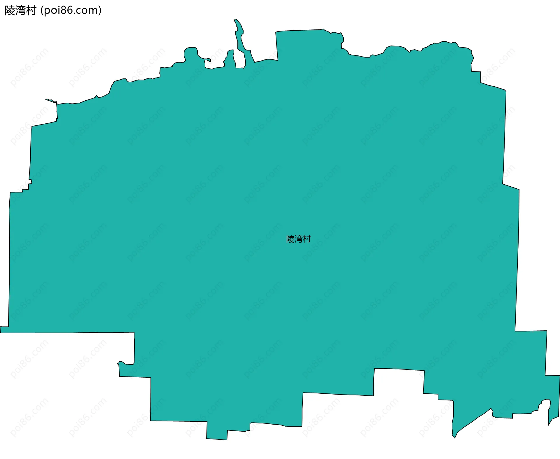 陵湾村边界地图