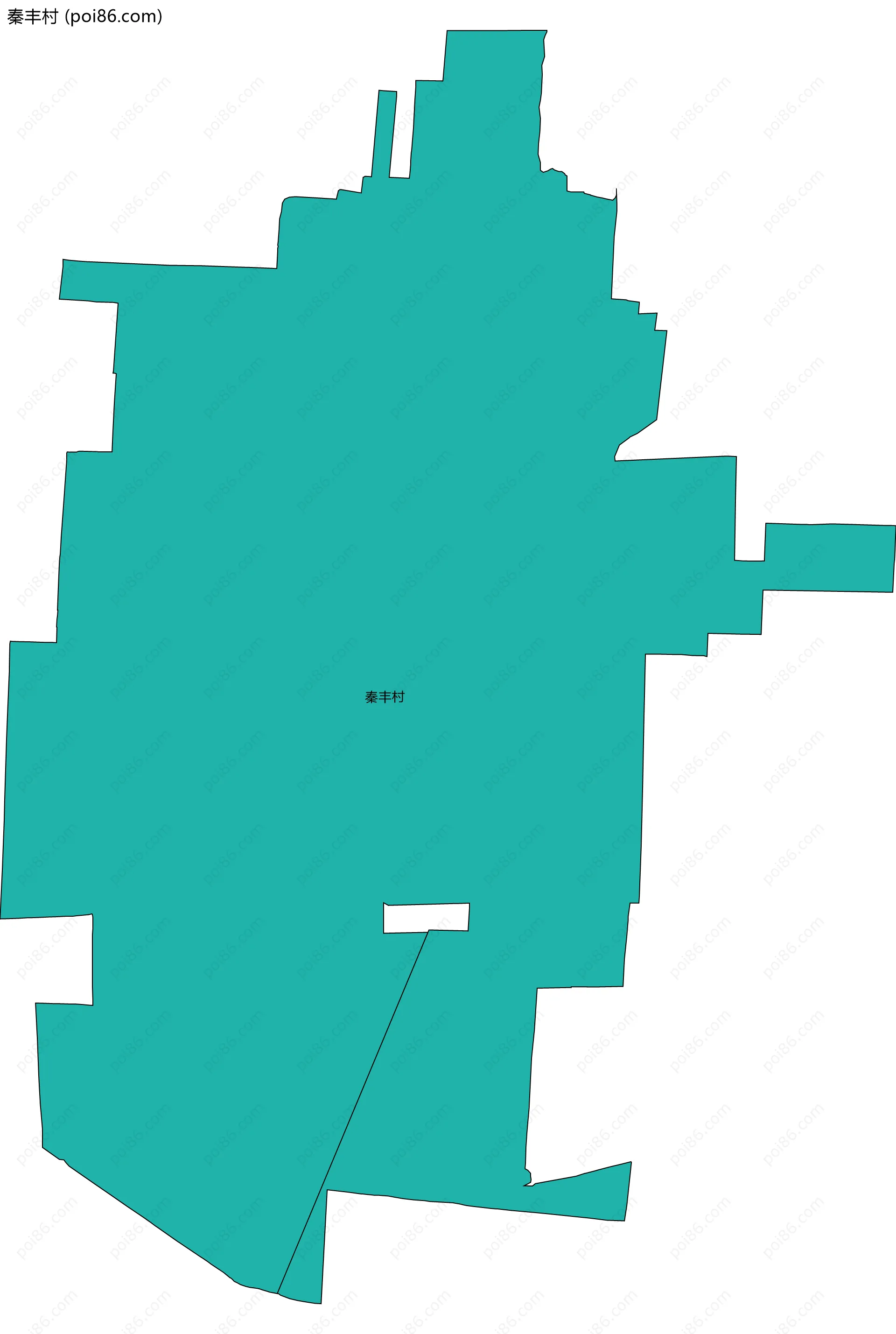 秦丰村边界地图