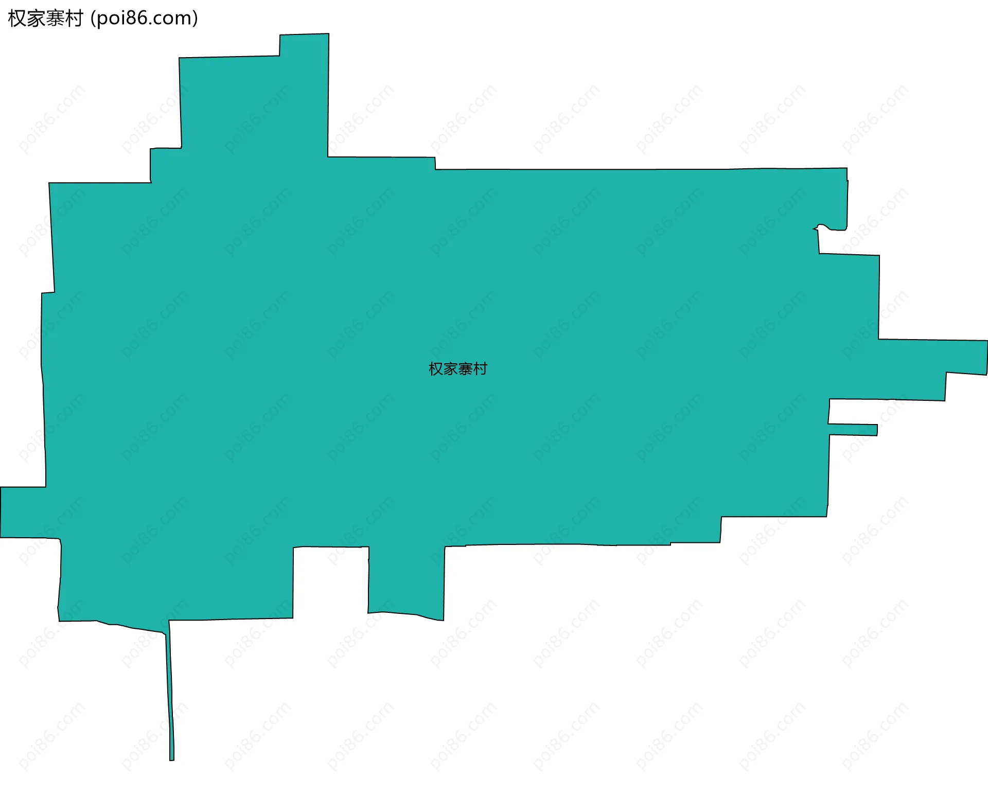 权家寨村边界地图
