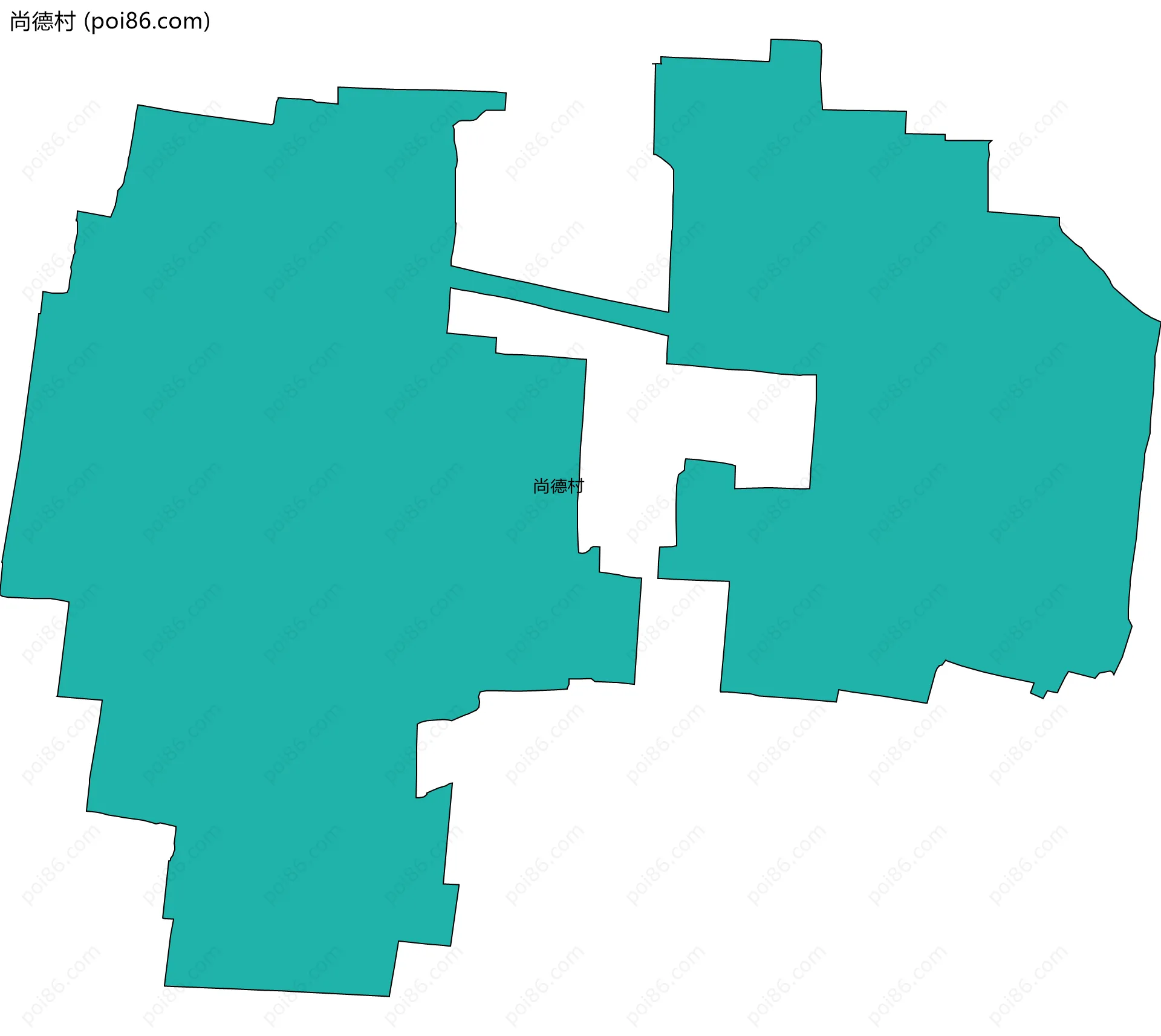 尚德村边界地图